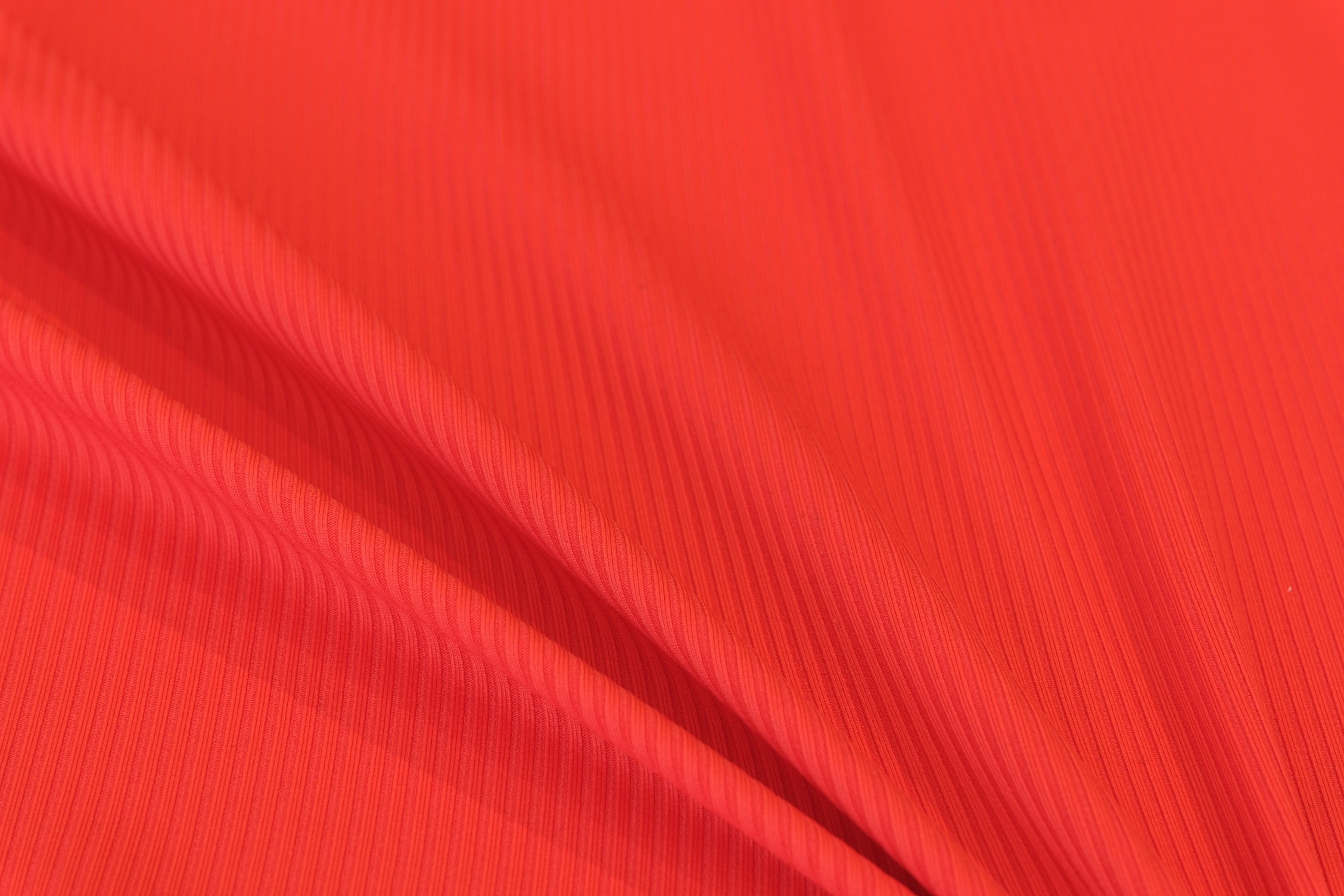 Recycled Poly Ribbed Swimwear Fabric - Cherry Red - Per 1/2M