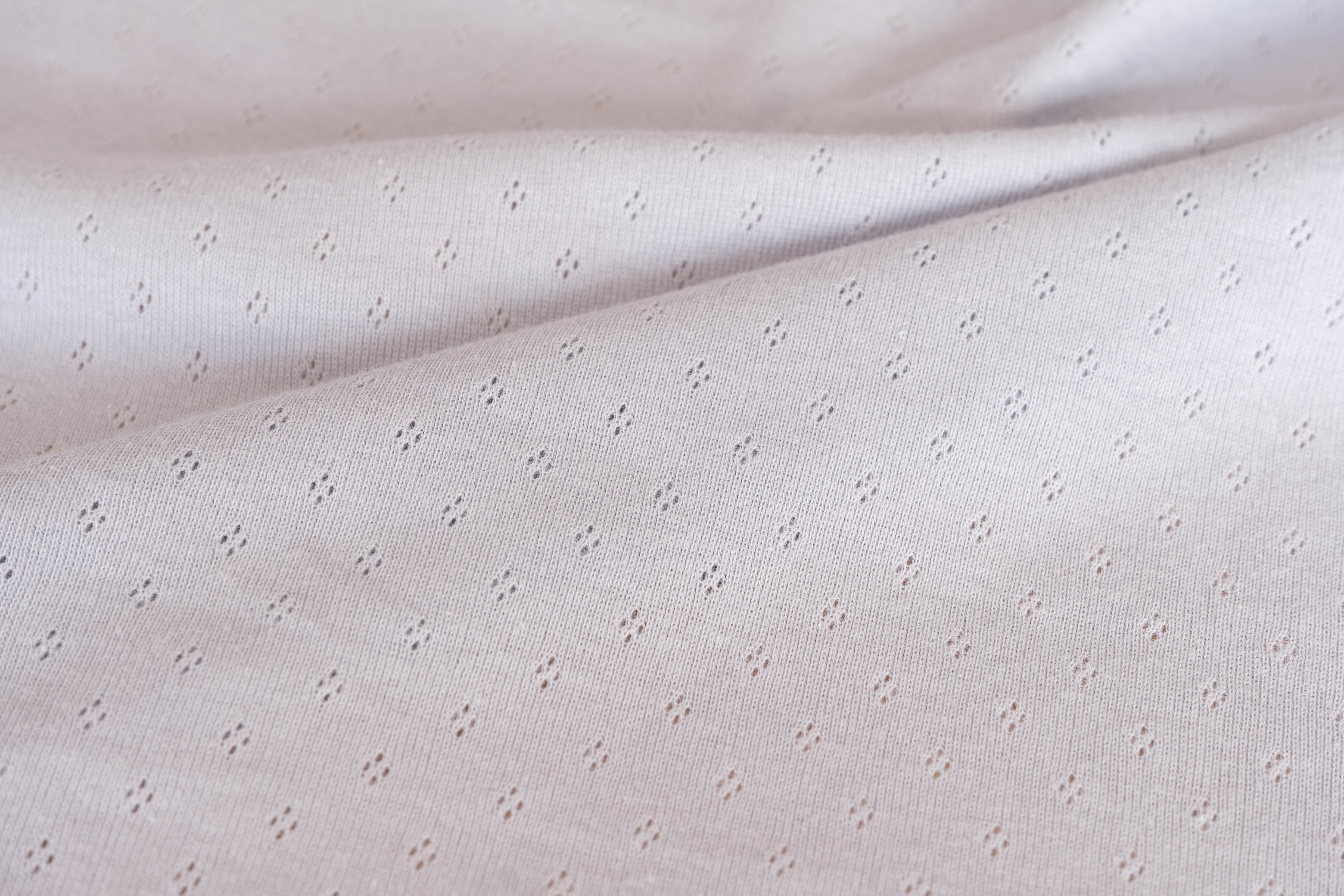 100% Cotton Pointelle (per 1/2M)
