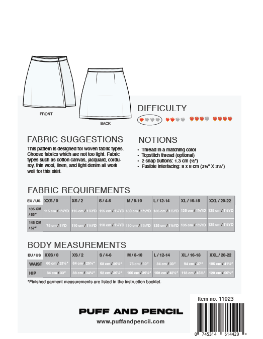 Puff and Pencil Clueless Skirt - Paper Pattern
