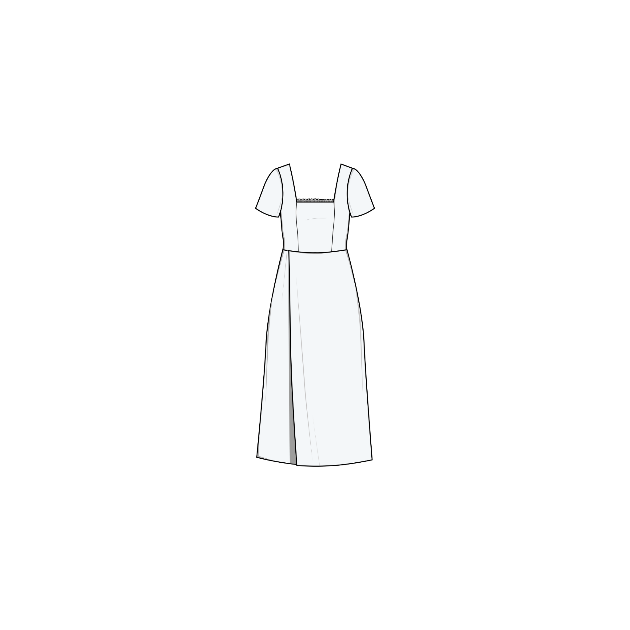 Puff and Pencil Palma Dress with Tee Sleeves - Paper Pattern