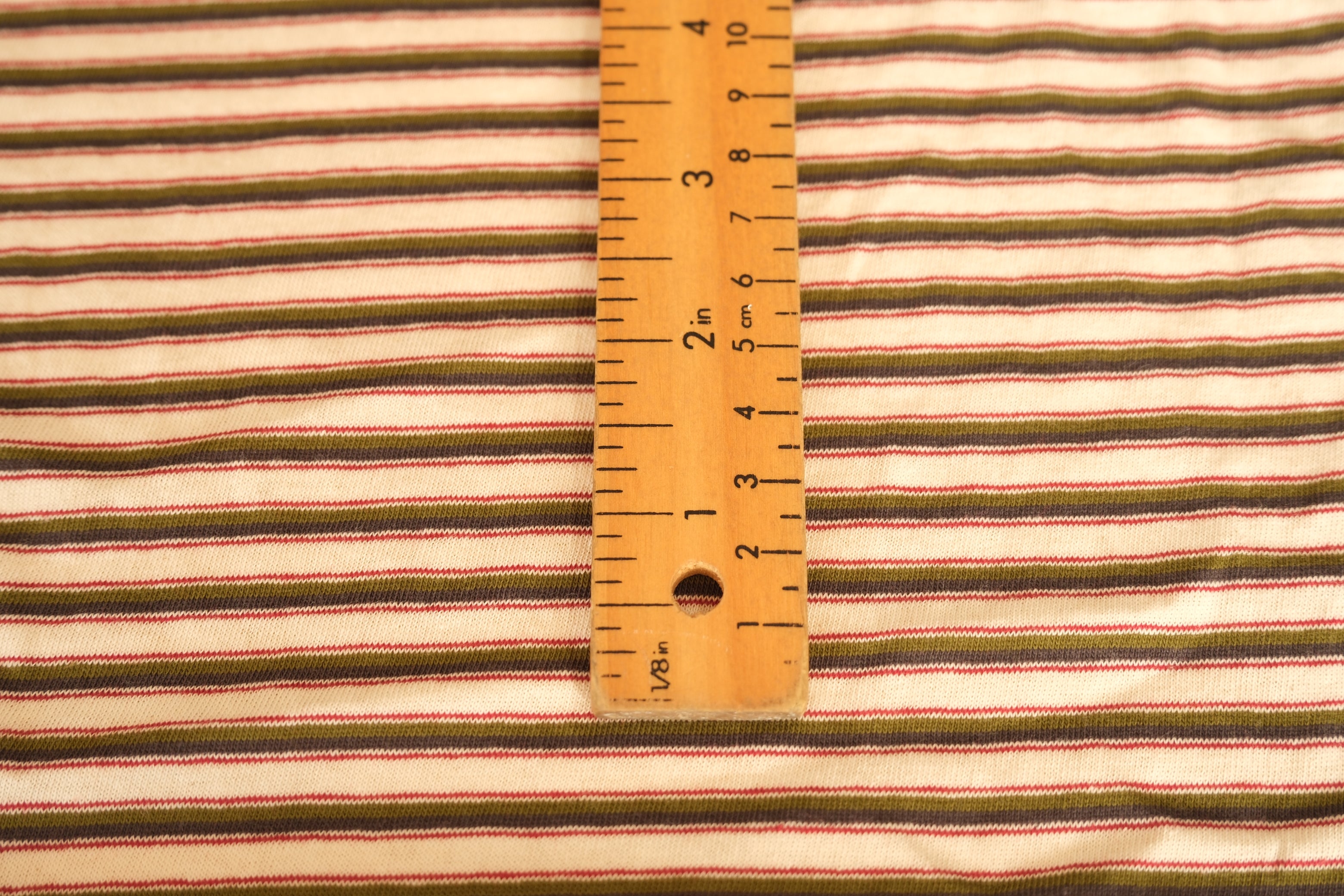 100% Cotton Retro Stripe Jersey (per 1/2M)