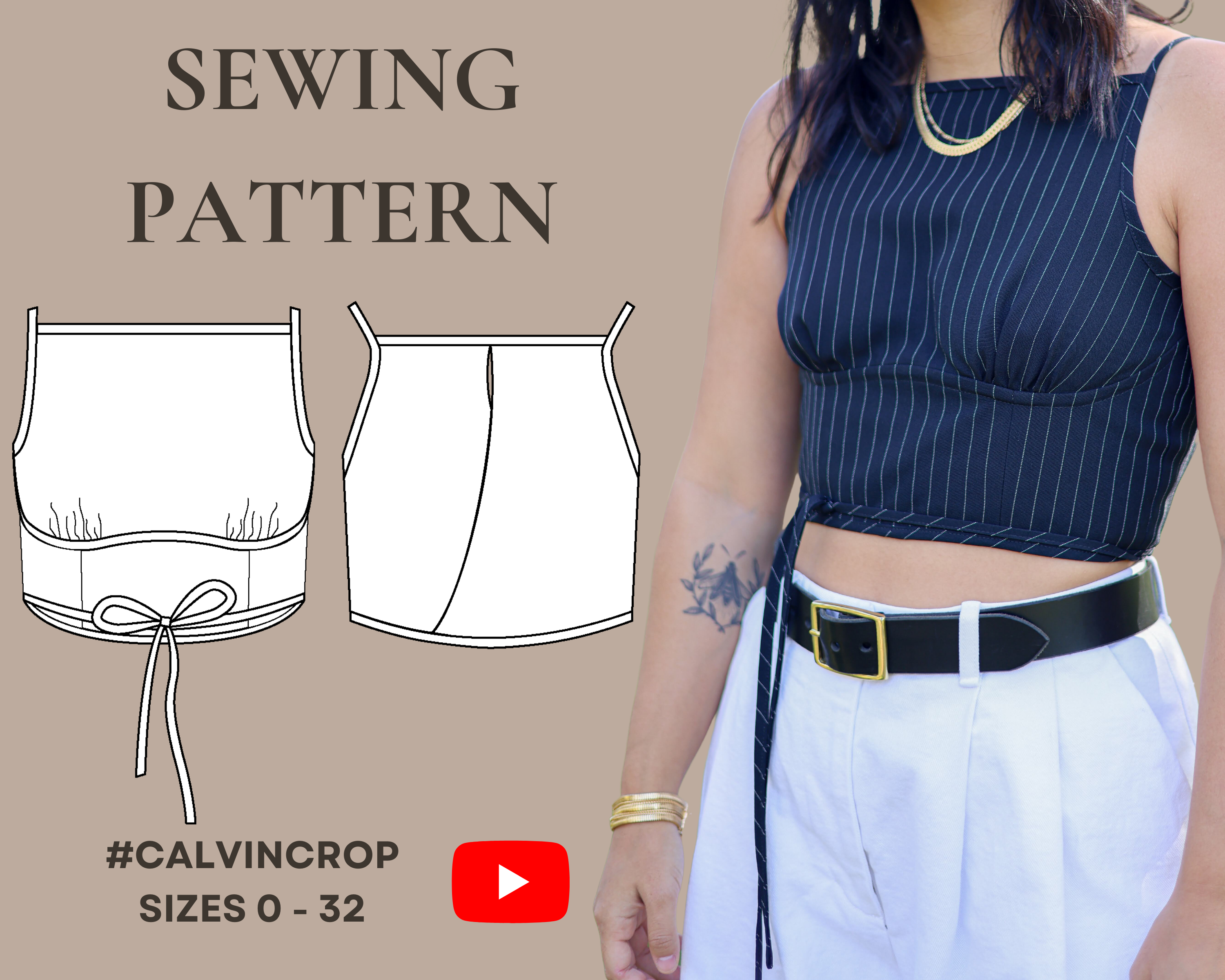 Jessilou's Closet Calvin Crop - PDF Pattern