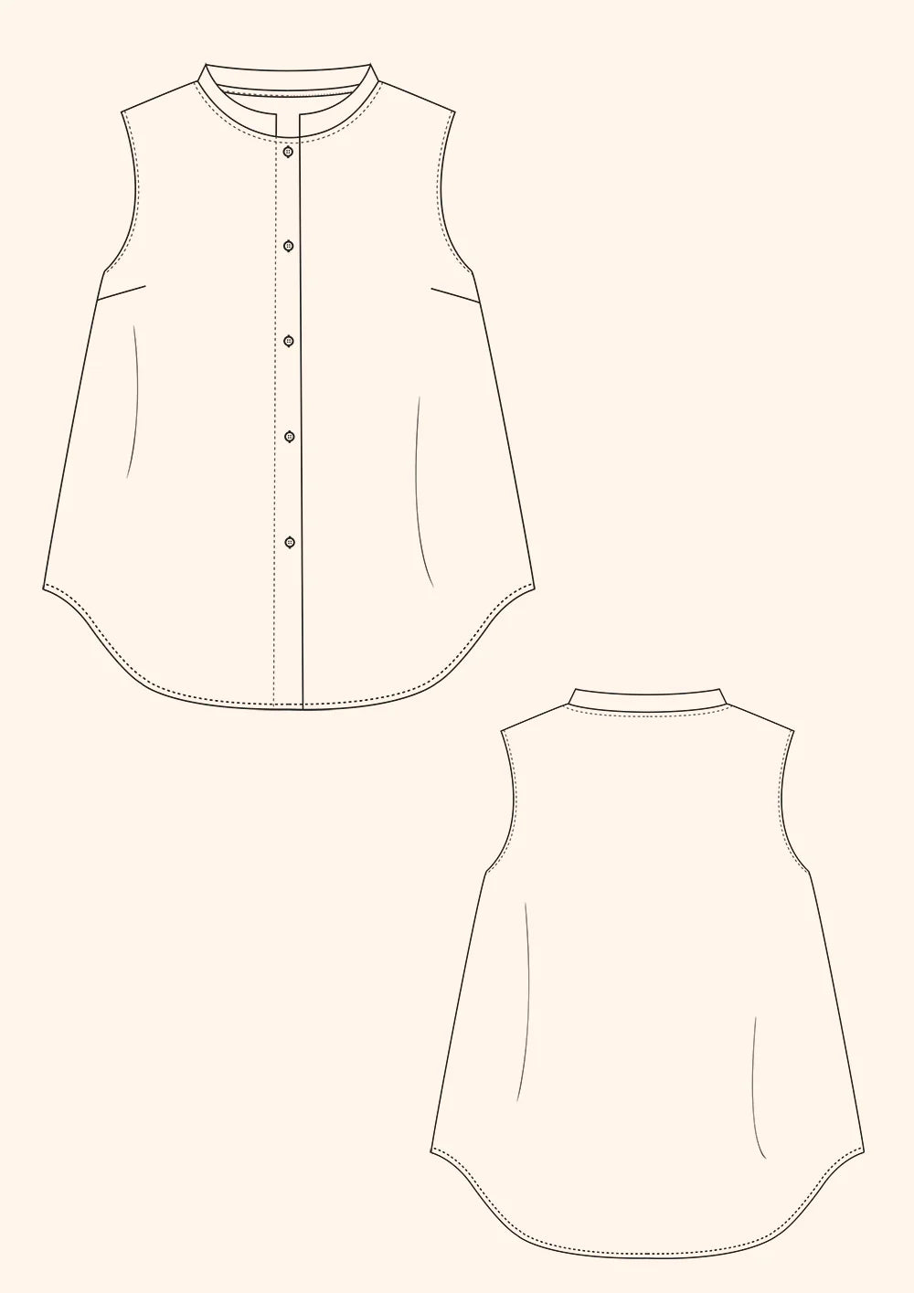 The Modern Sewing Co. Cara Top - PDF Pattern