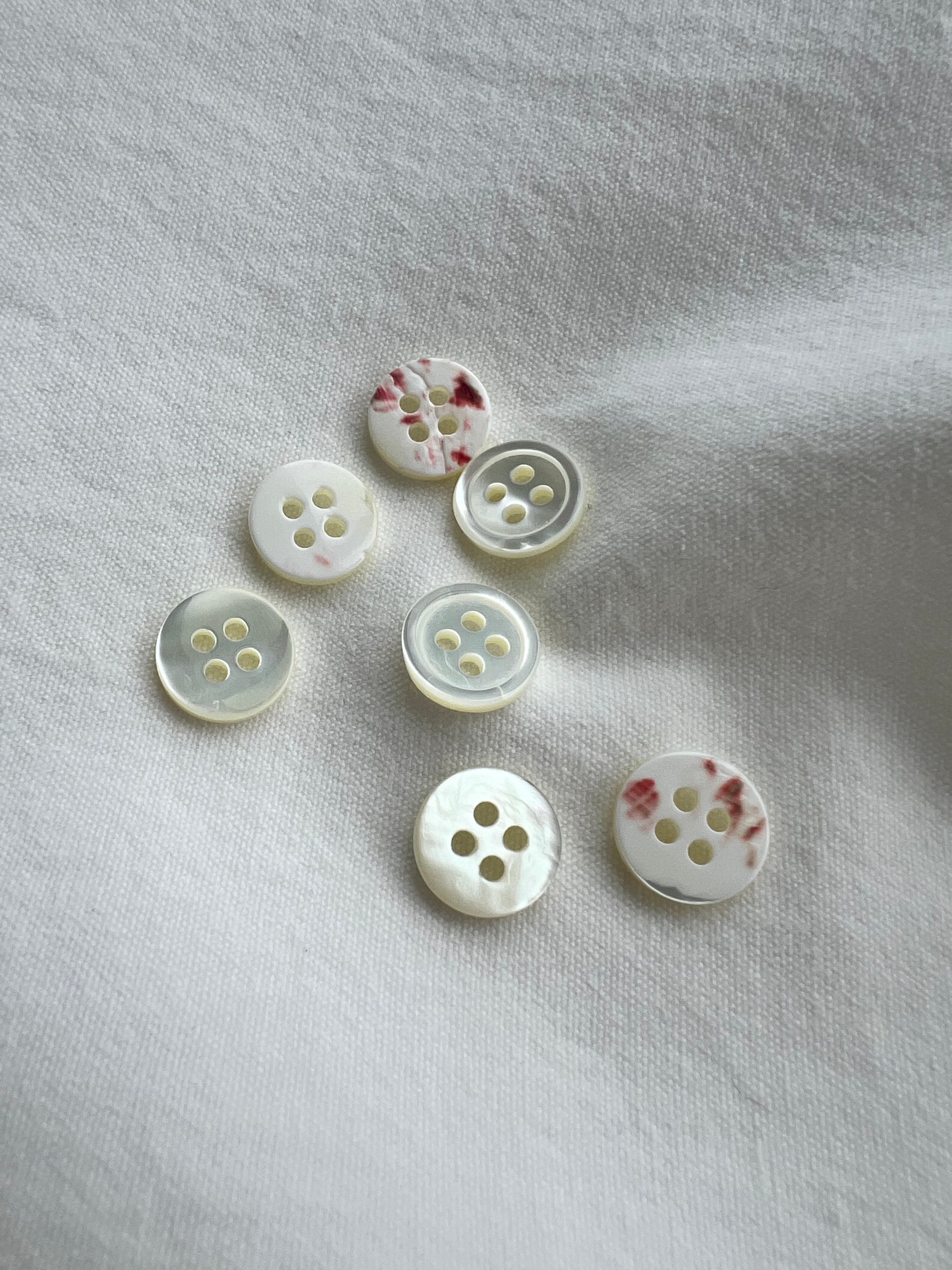 Trocas Shell Button - White - Size 18L (11mm)