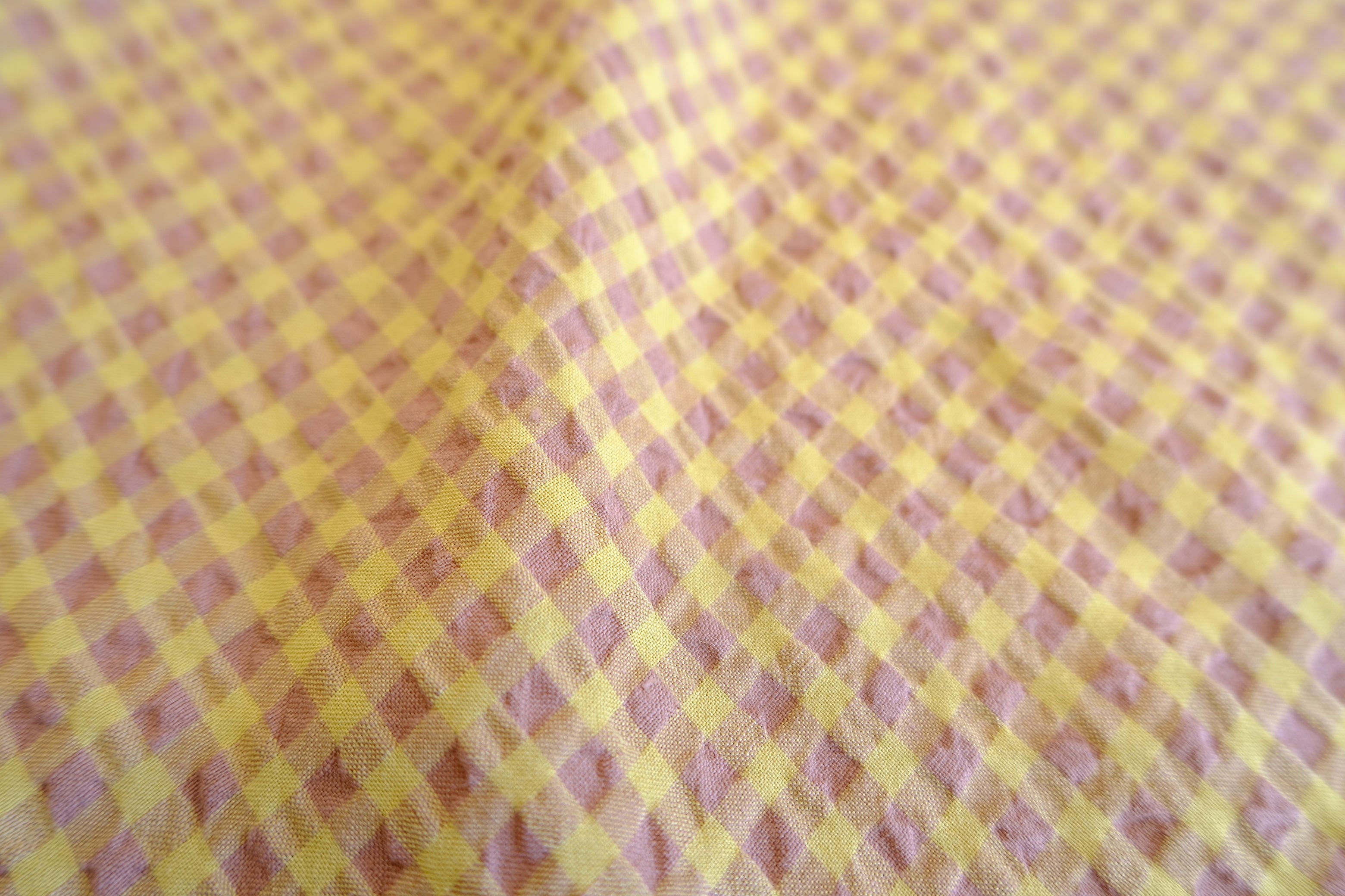 Seersucker Gingham Linen Blend (per 1/2M)