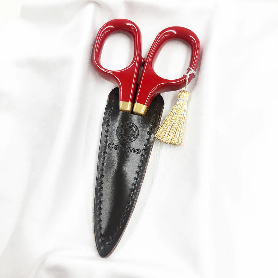 Cohana Small Scissors with Lacquered Handles (Shunuri) (45-140)