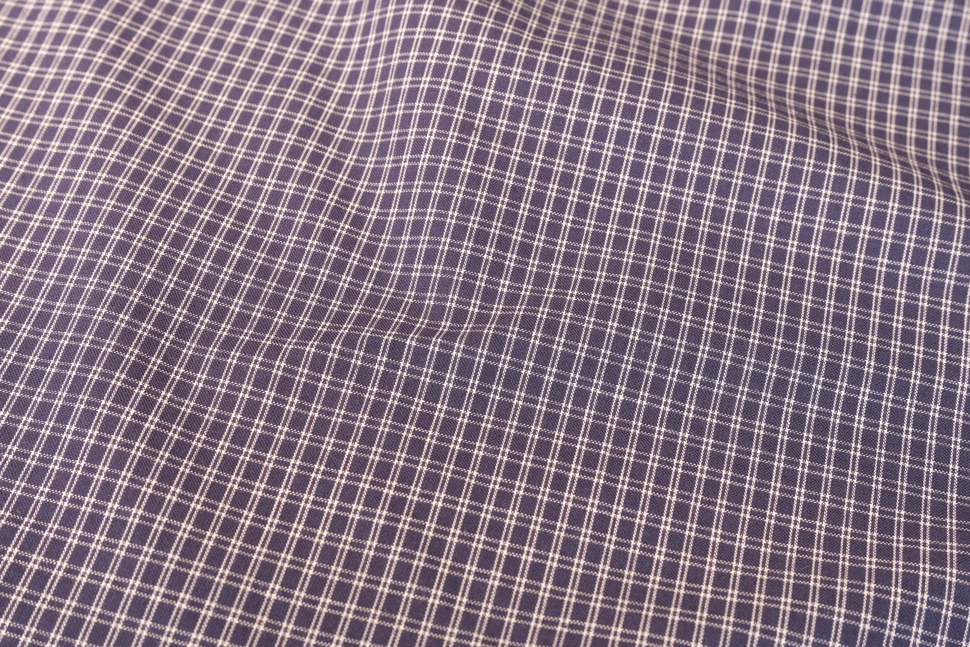 100% Cotton Seersucker - Navy/White (Per 1/2 M)