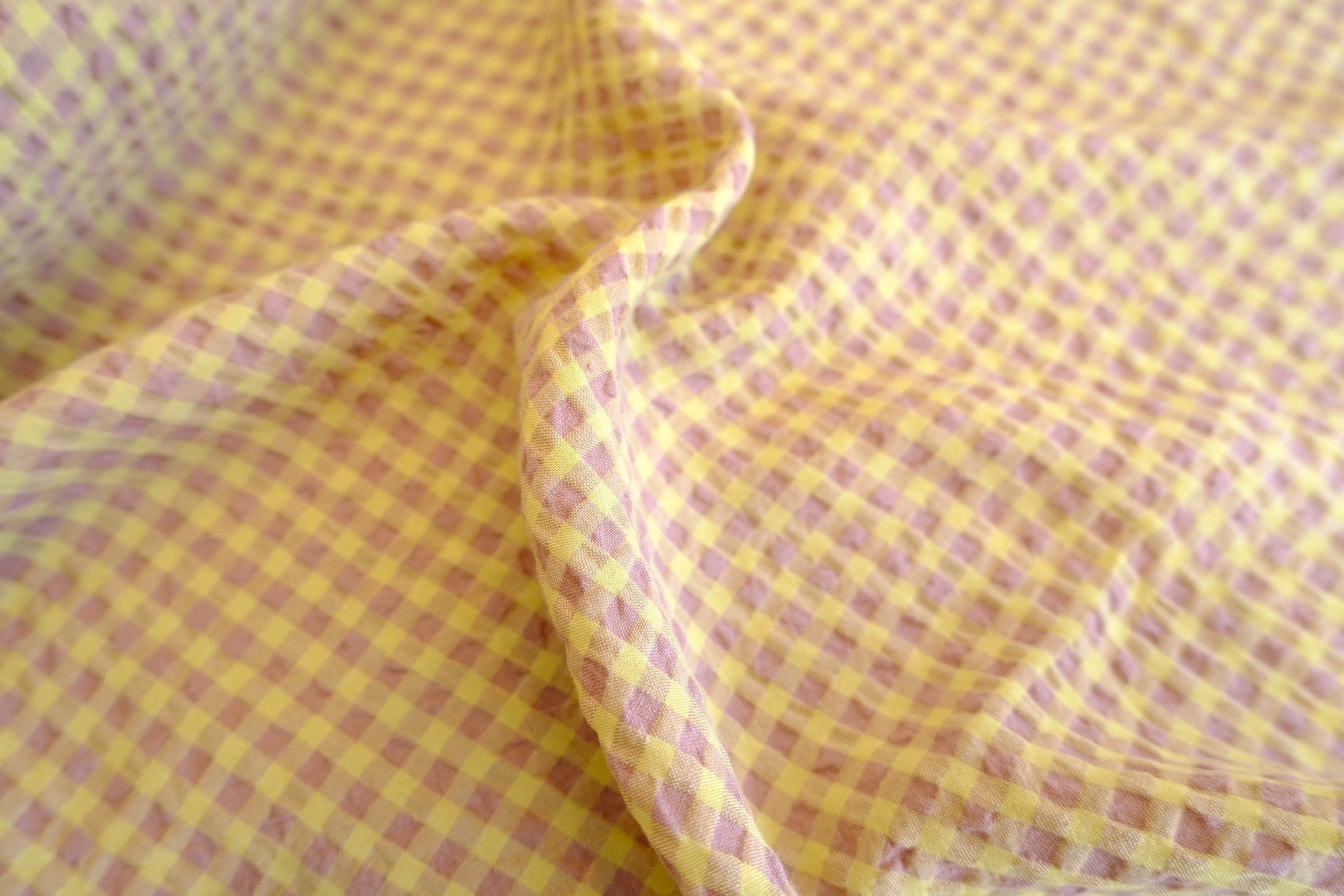Seersucker Gingham Linen Blend (per 1/2M)