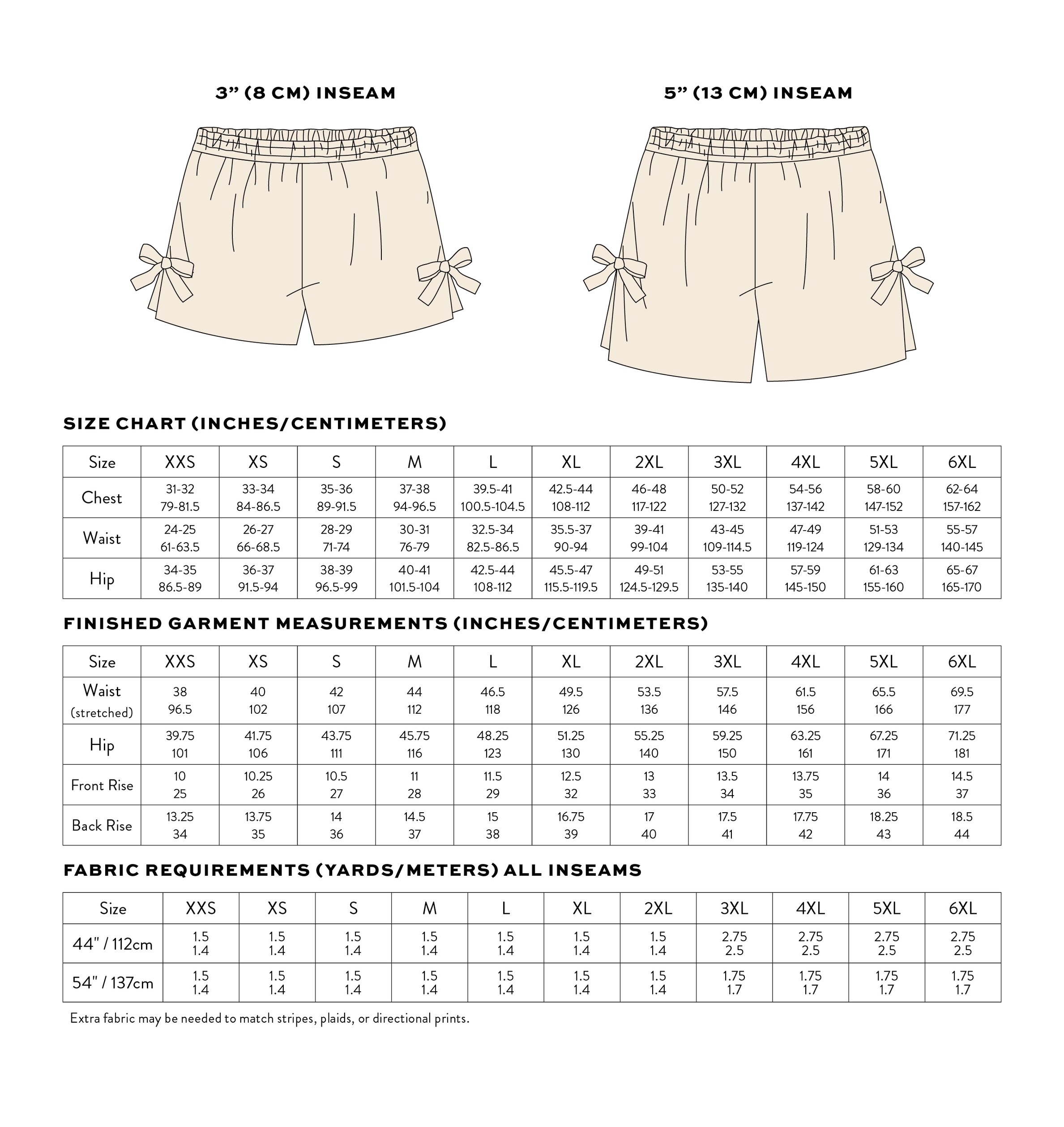 Matchy Matchy Sewing Club Bow Boxer Shorts - PDF Pattern