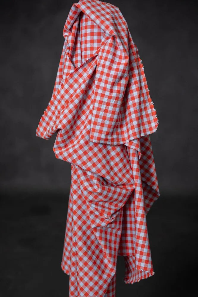 Merchant & Mills Hot Candy Organic Cotton/Linen Gingham (per 1/2M)