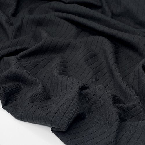 1.1M Black Rib Knit Remnant