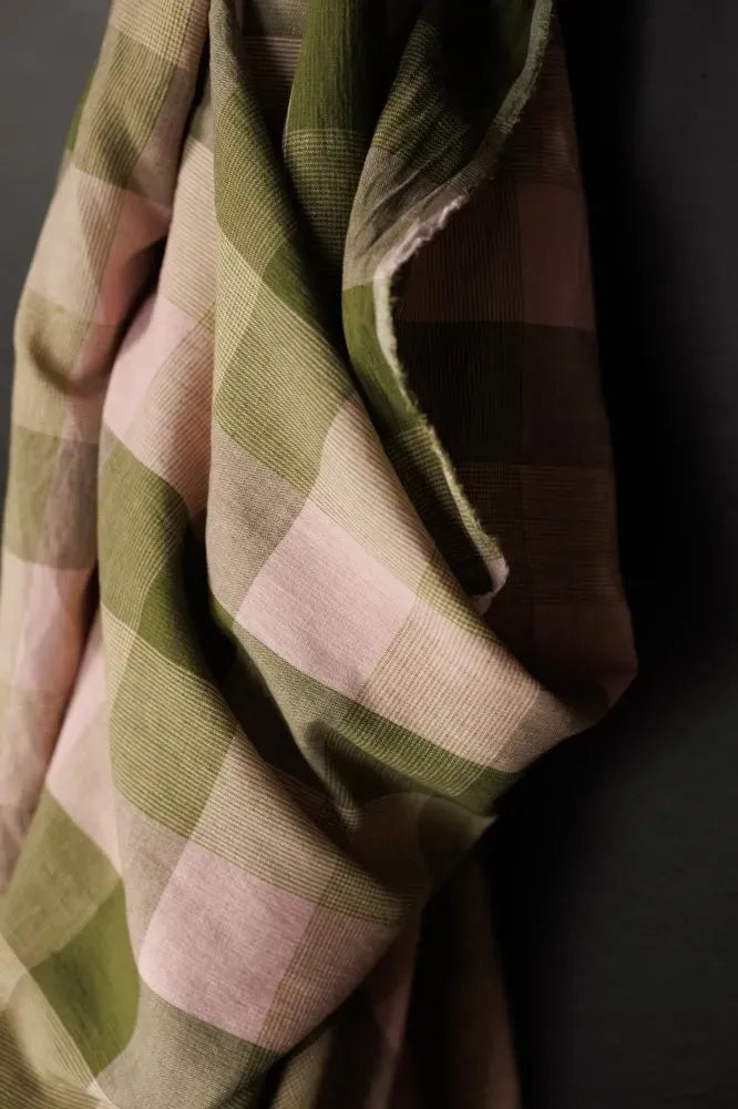Merchant & Mills Vetiver Check Linen (per 1/2M)
