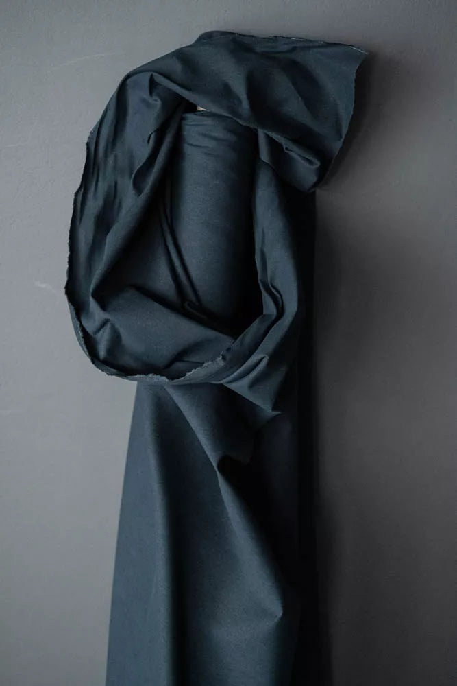 Merchant and Mills Flax/Cotton Dry Oilskin - Indigo (per 1/2 M)