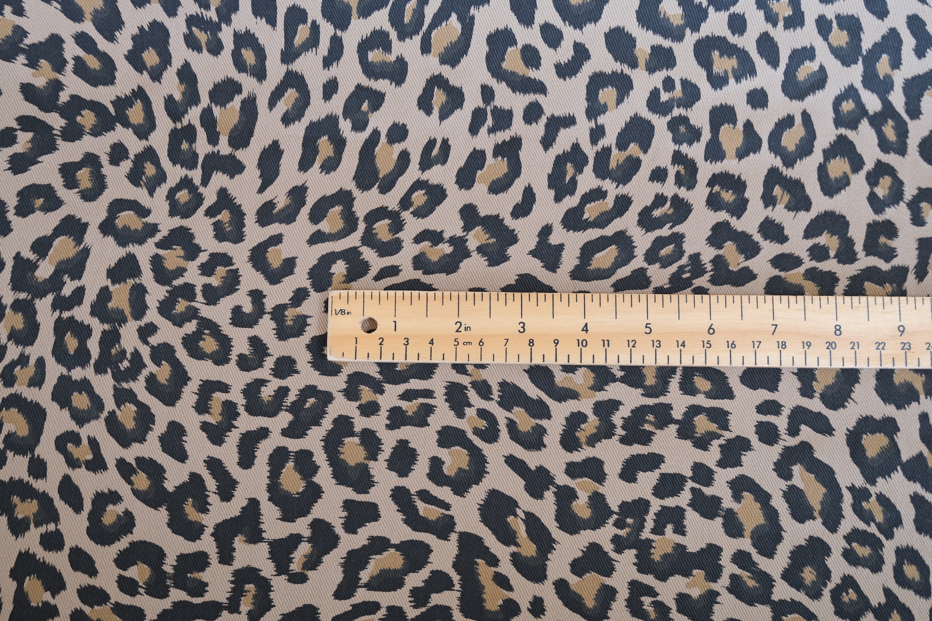 Leopard Print Cotton Denim - per 1/2M