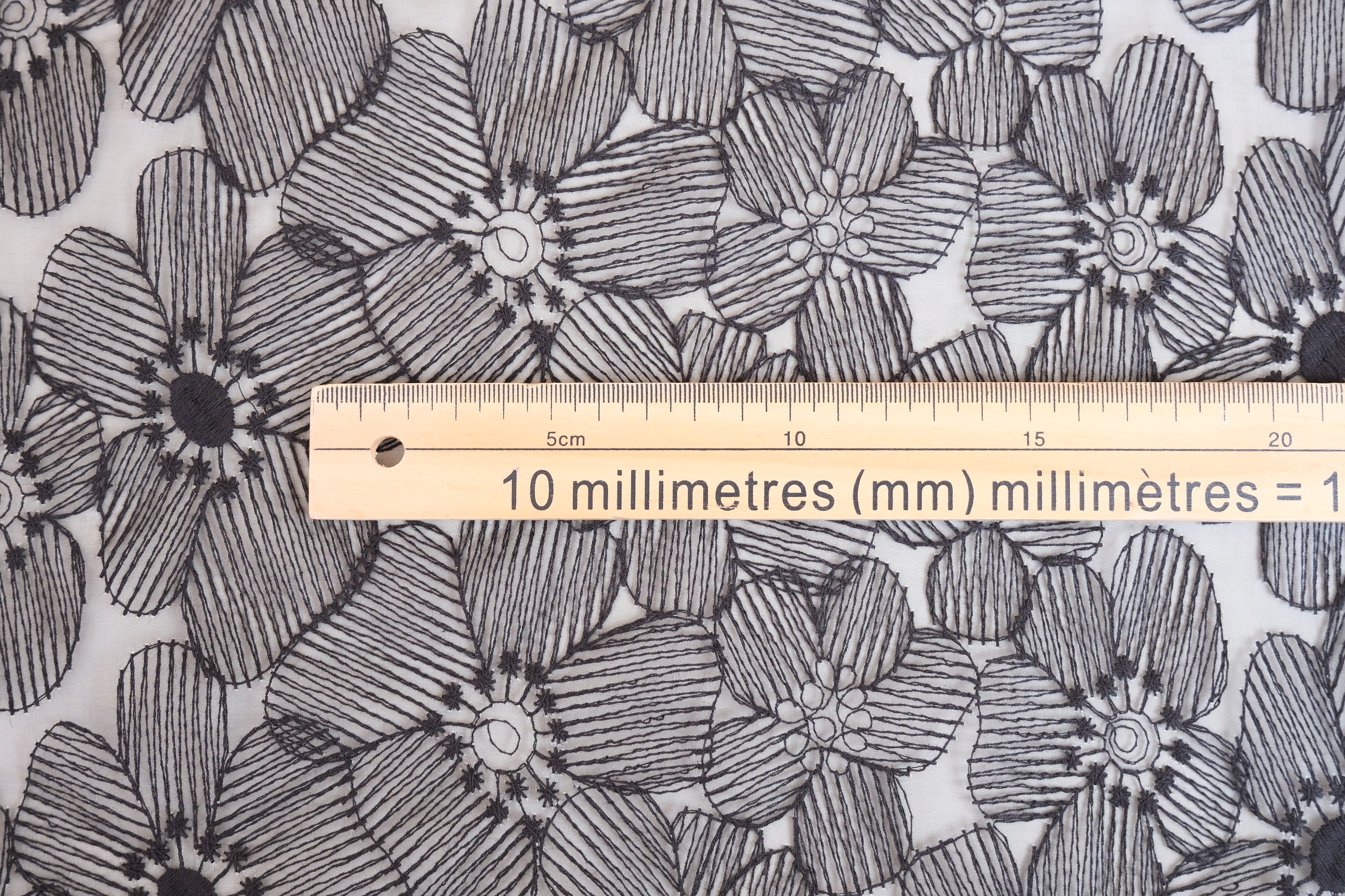 Floral Embroidered Chiffon (per 1/2M)