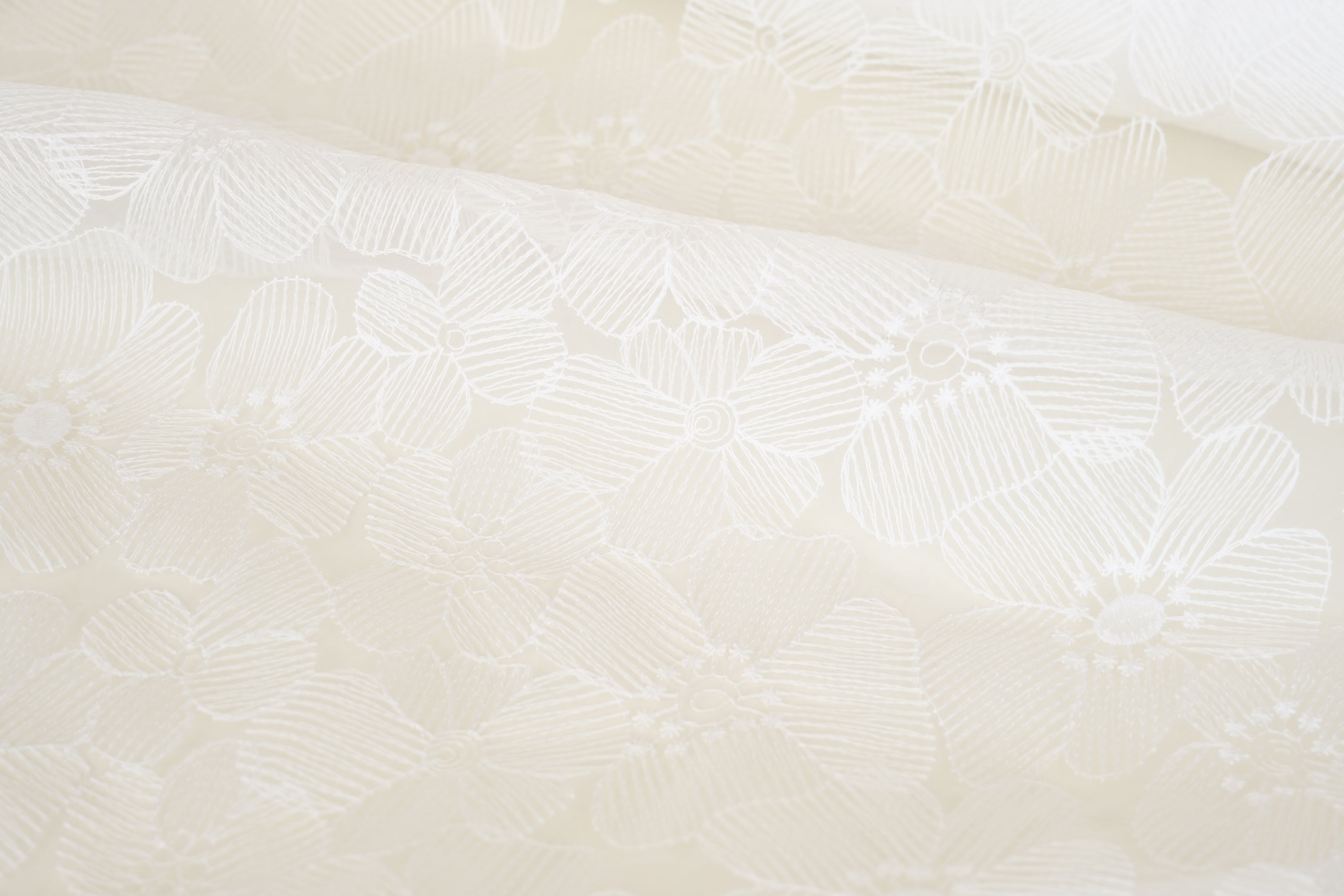 Floral Embroidered Chiffon (per 1/2M)