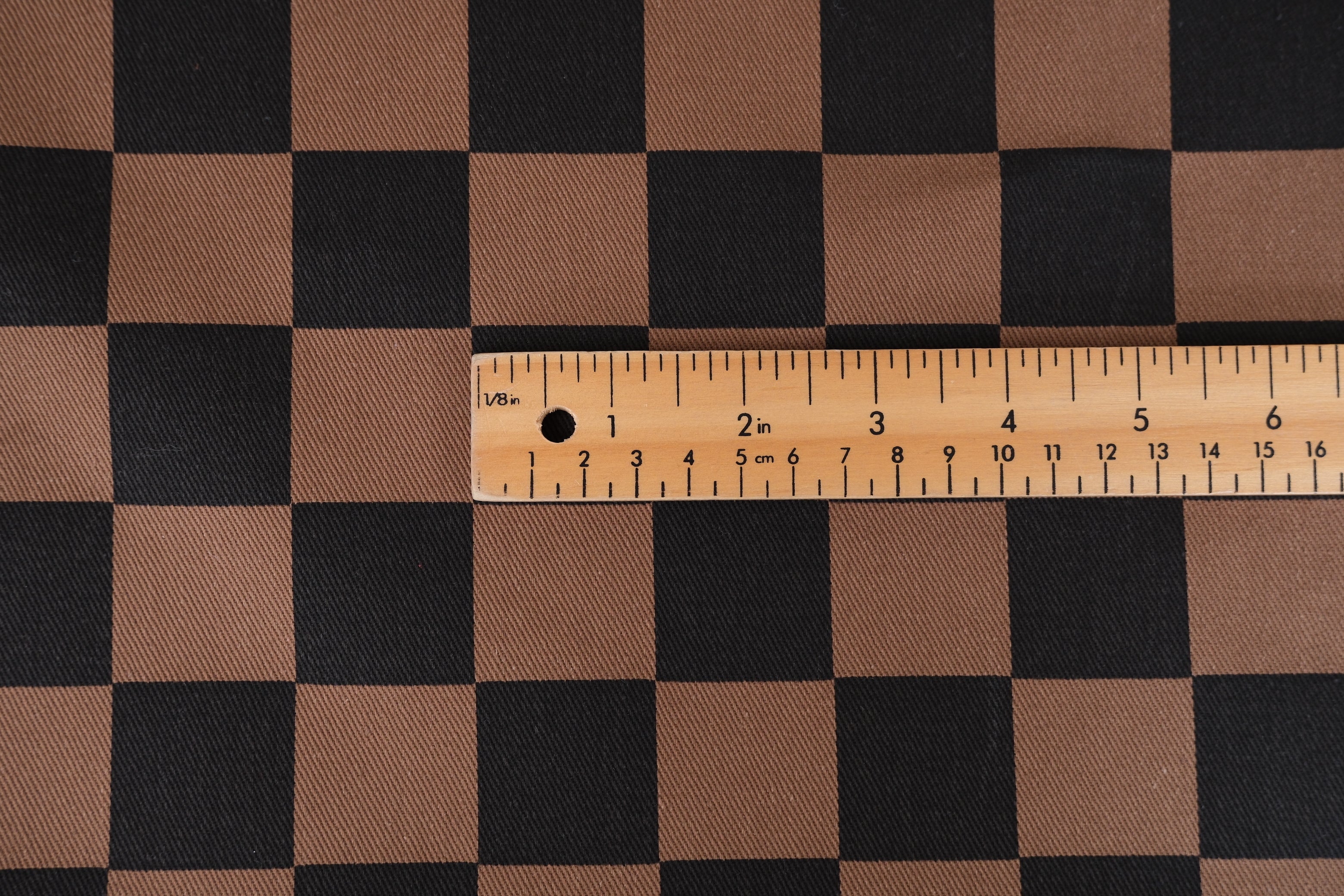 Checker Printed 100% Cotton Denim (per 1/2M)