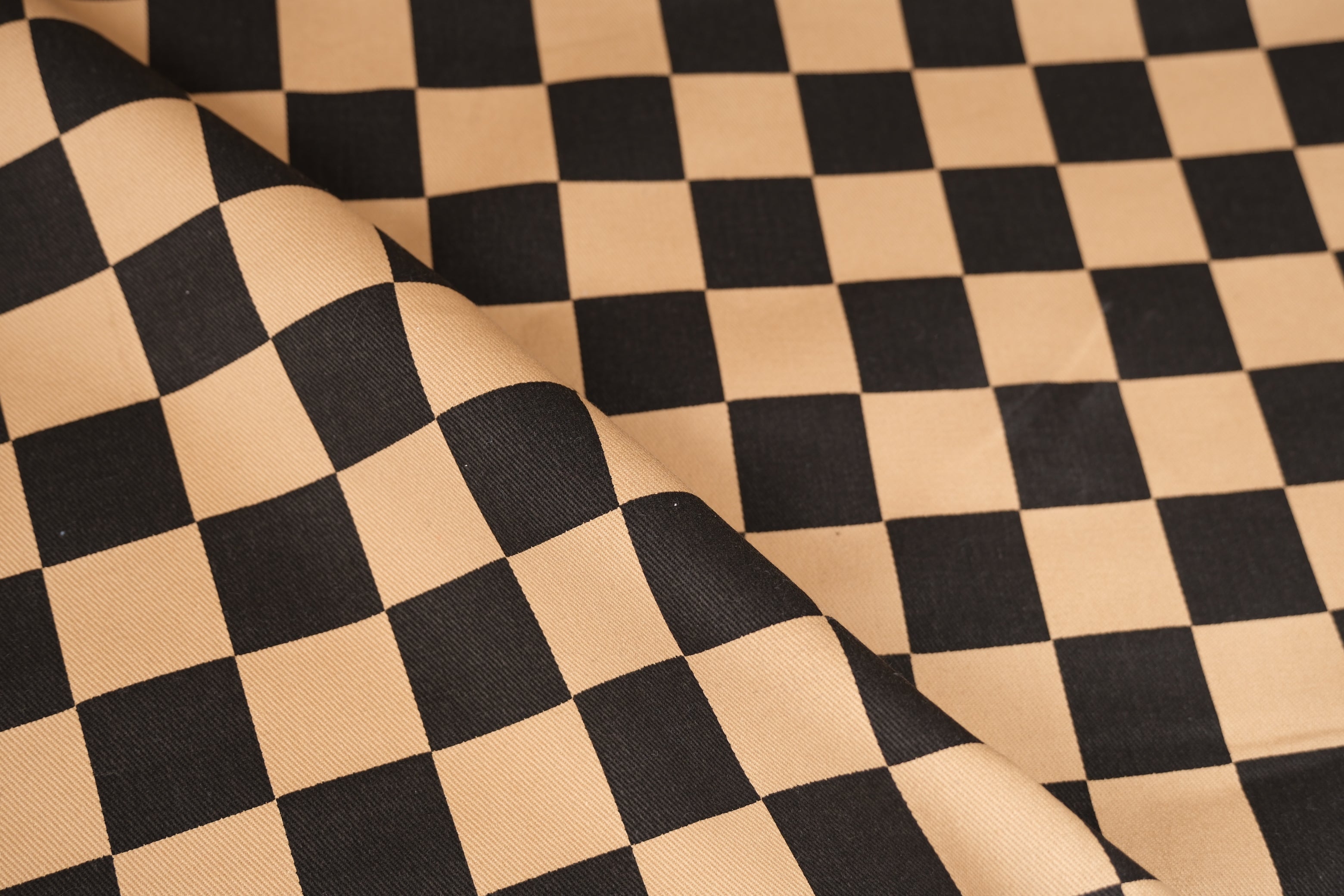 Checker Printed 100% Cotton Denim (per 1/2M)
