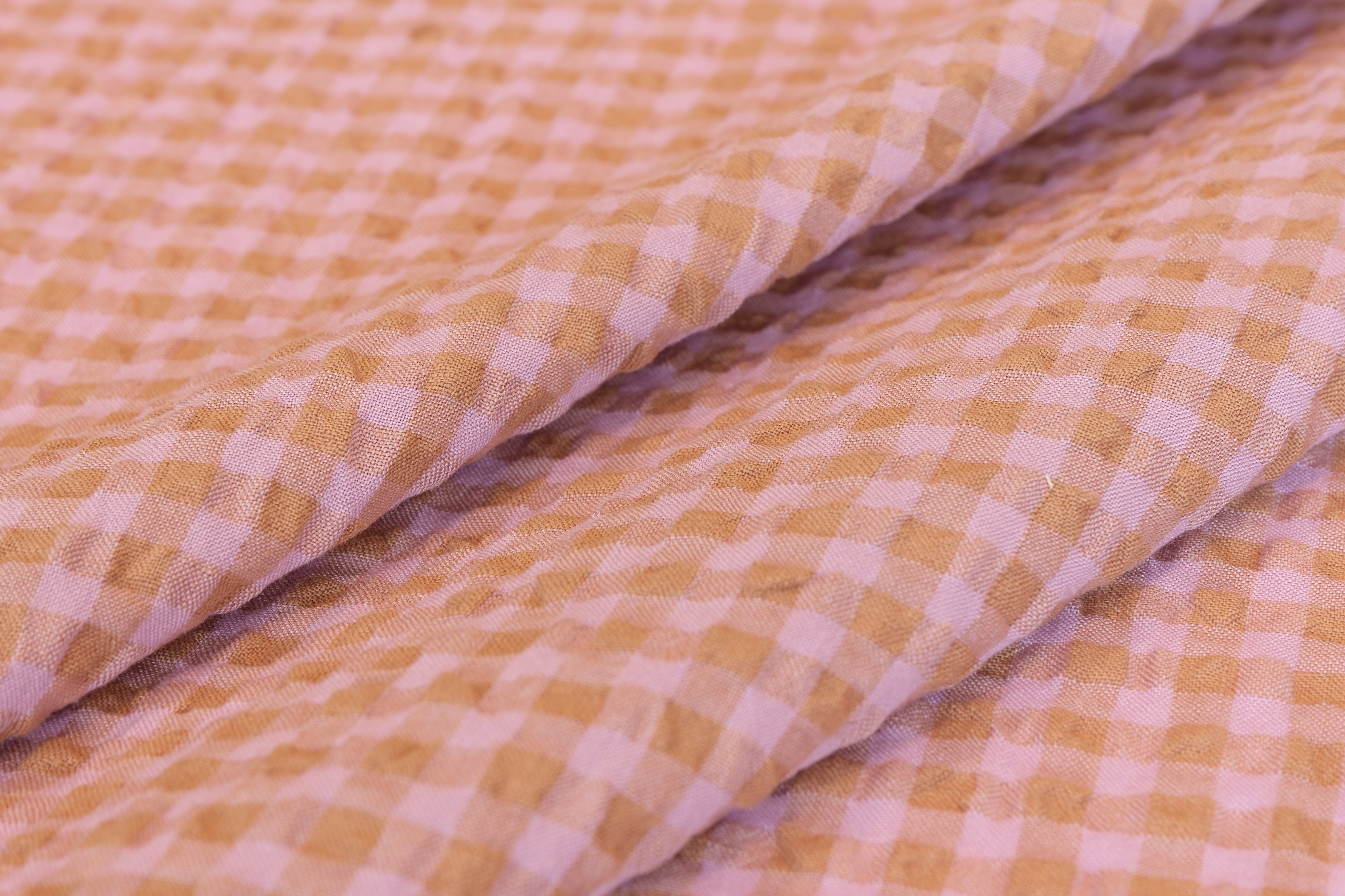 Seersucker Gingham Linen Blend (per 1/2M)