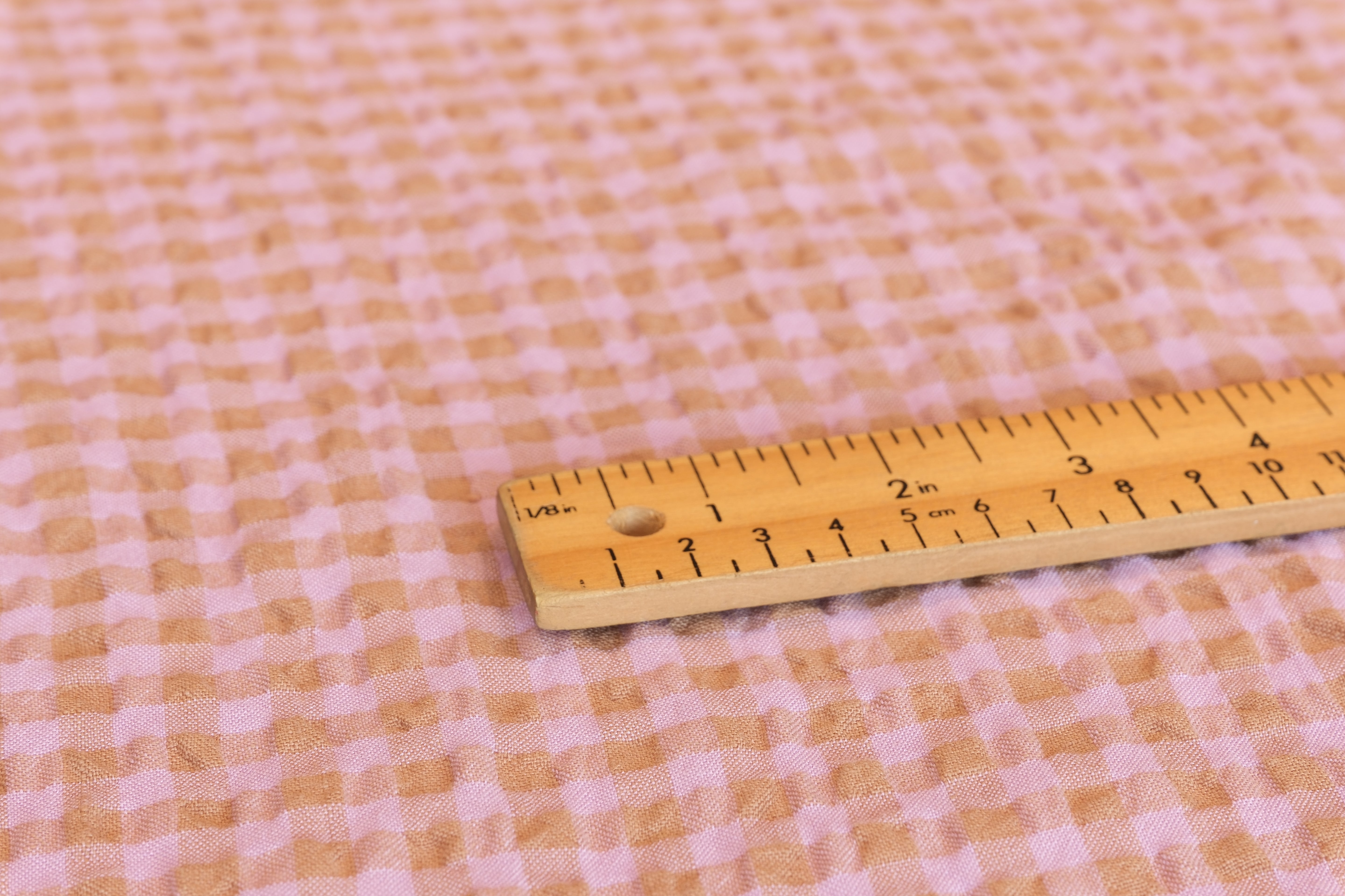 Seersucker Gingham Linen Blend (per 1/2M)