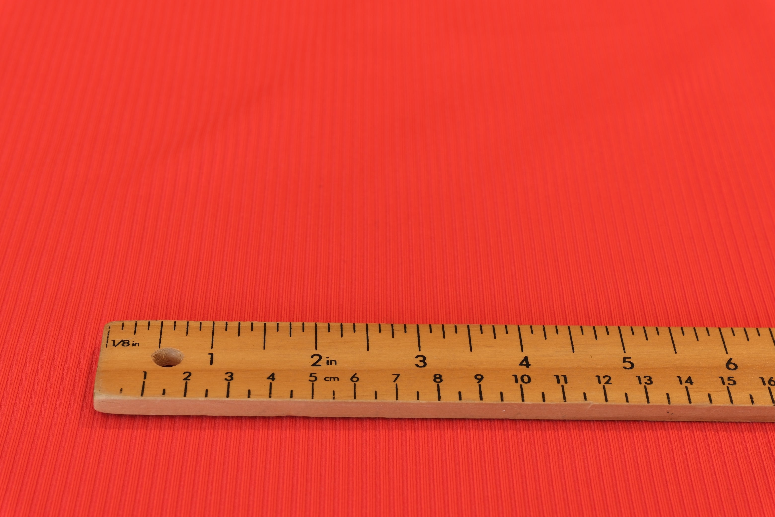 Recycled Poly Ribbed Swimwear Fabric - Cherry Red - Per 1/2M