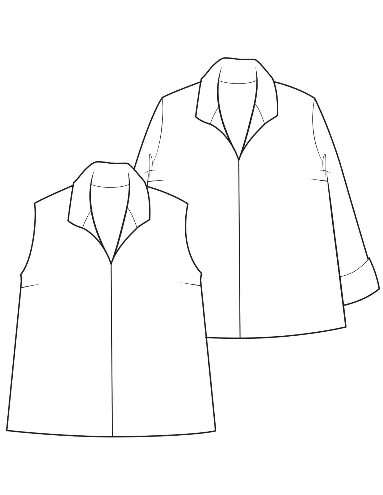 The Maker's Atelier Flared Shirt - PDF Pattern
