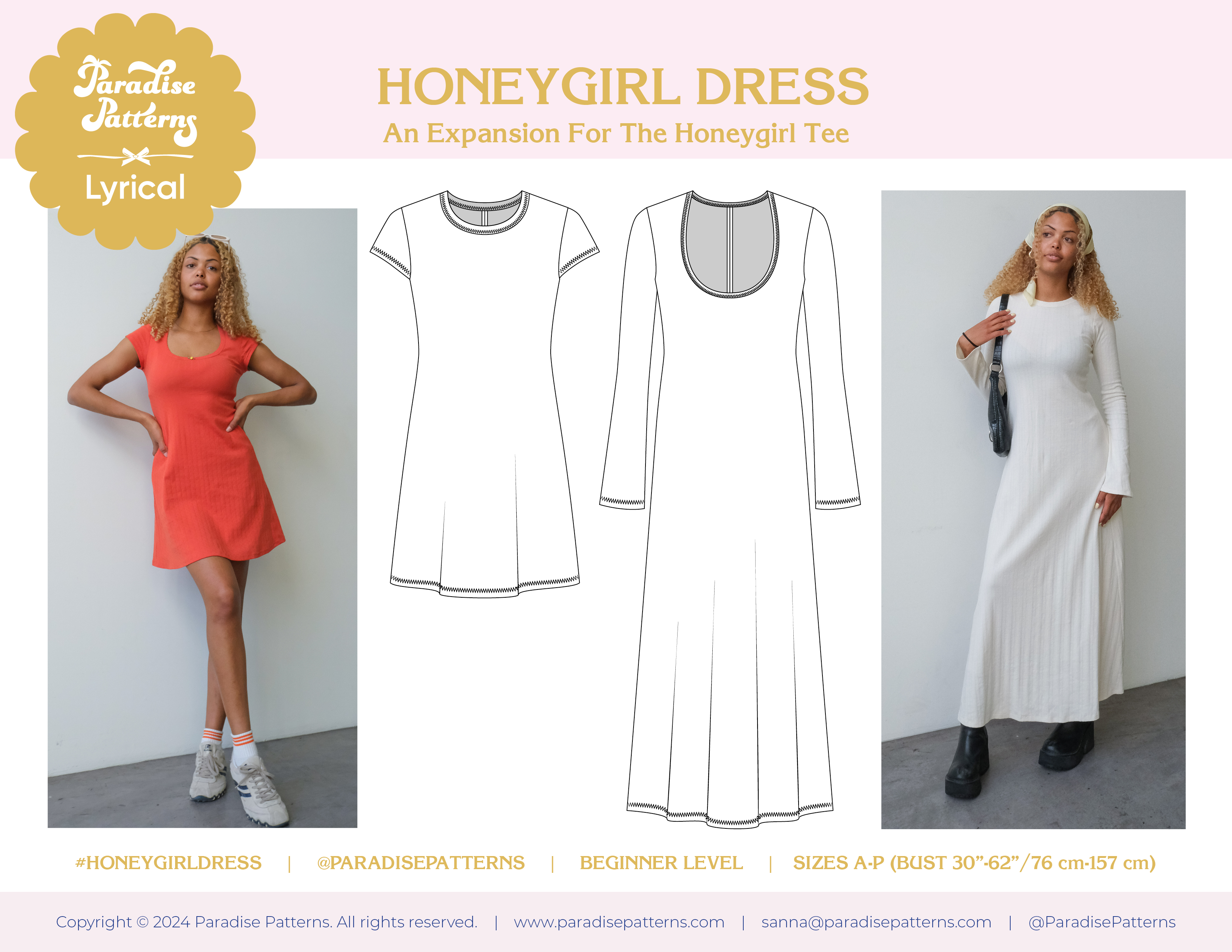 Paradise Patterns Honeygirl Dress Expansion - PDF Pattern
