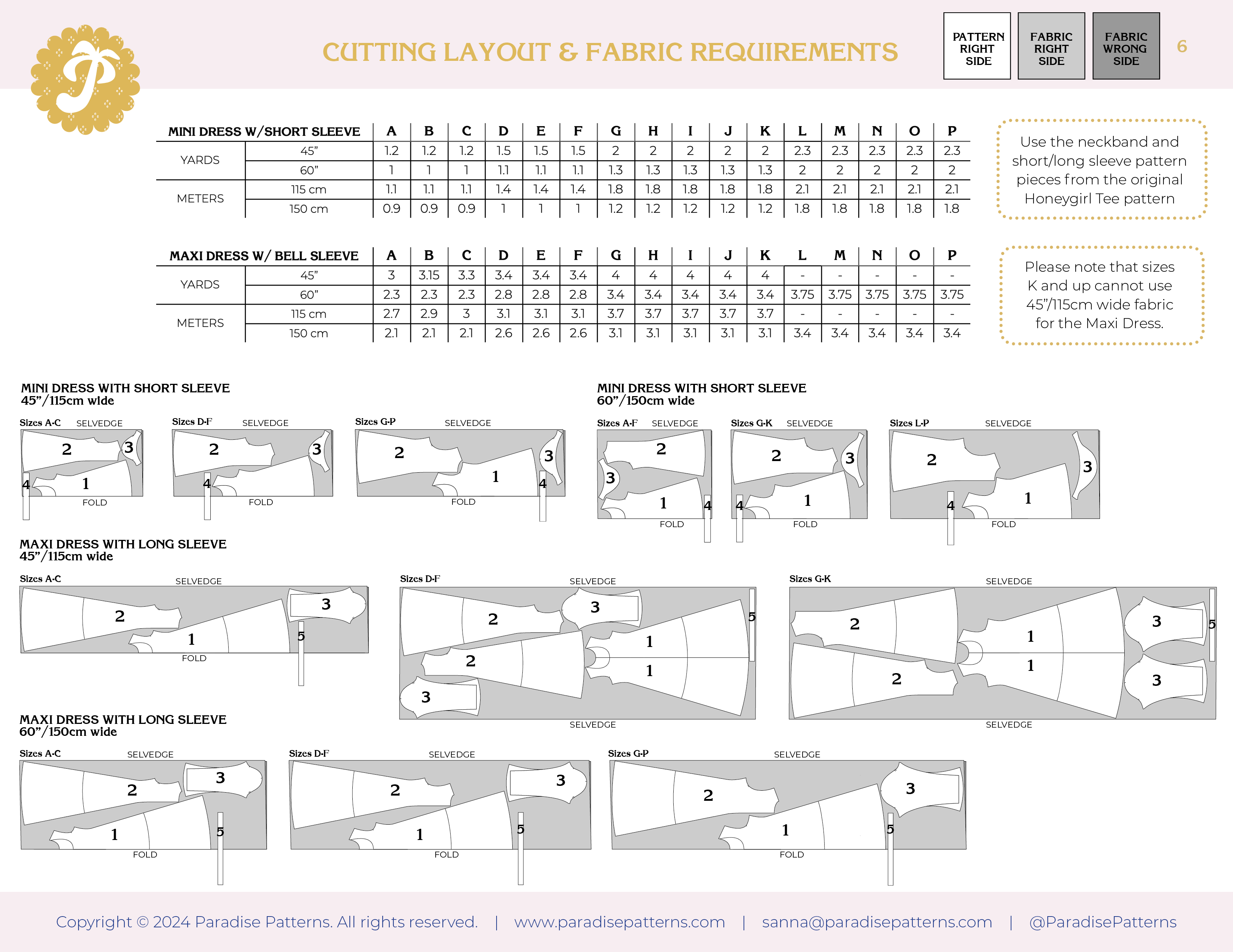 Paradise Patterns Honeygirl Dress Expansion - PDF Pattern