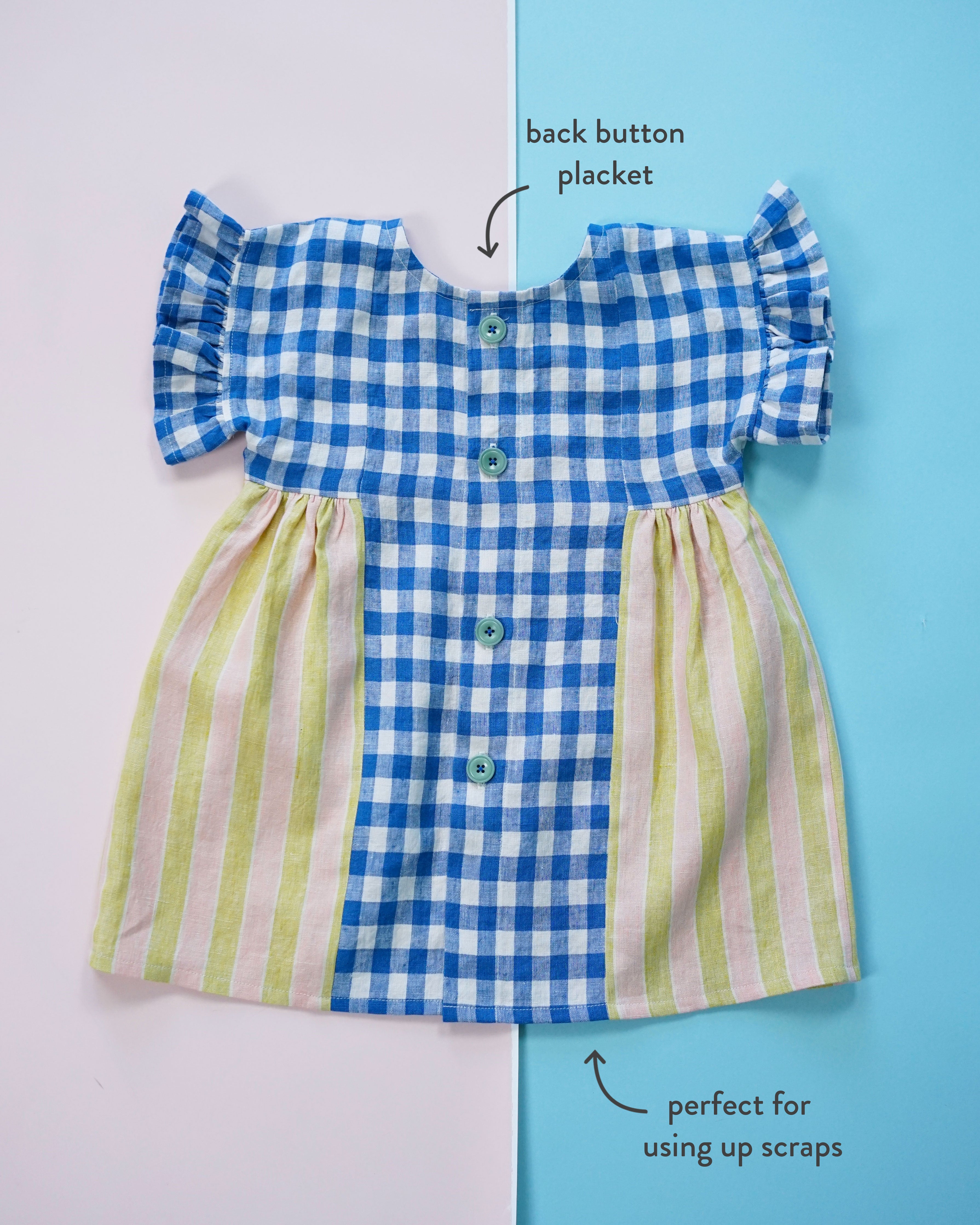 Matchy Matchy Sewing Club KIDS Collage Gather Dress - PDF Pattern