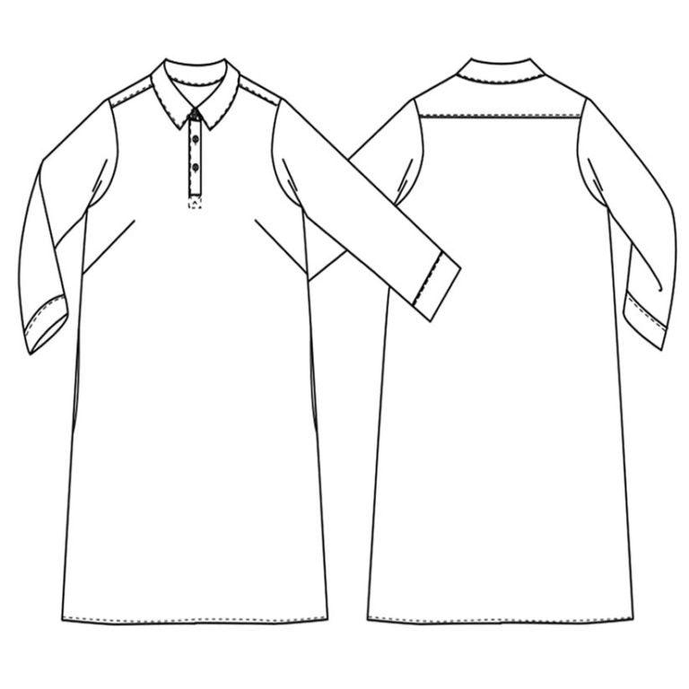 Merchant and Mills Rugby Shirt + Dress - PDF Pattern