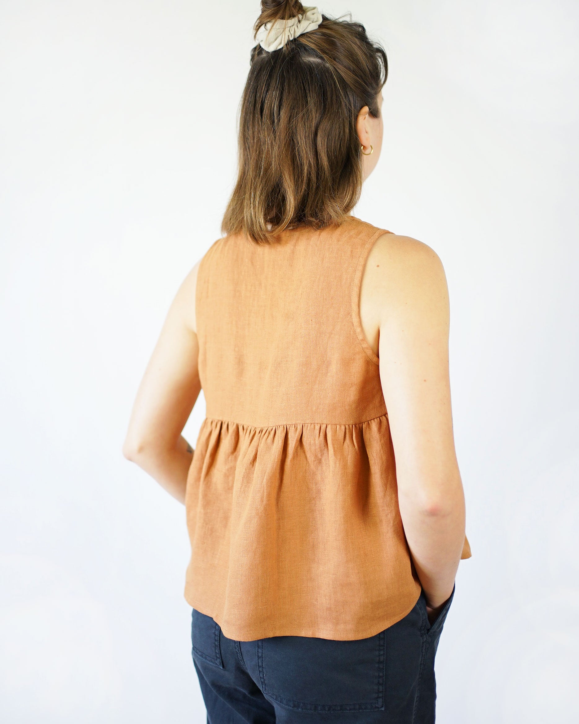 Matchy Matchy Sewing Club Peplum Split Tank - PDF Pattern