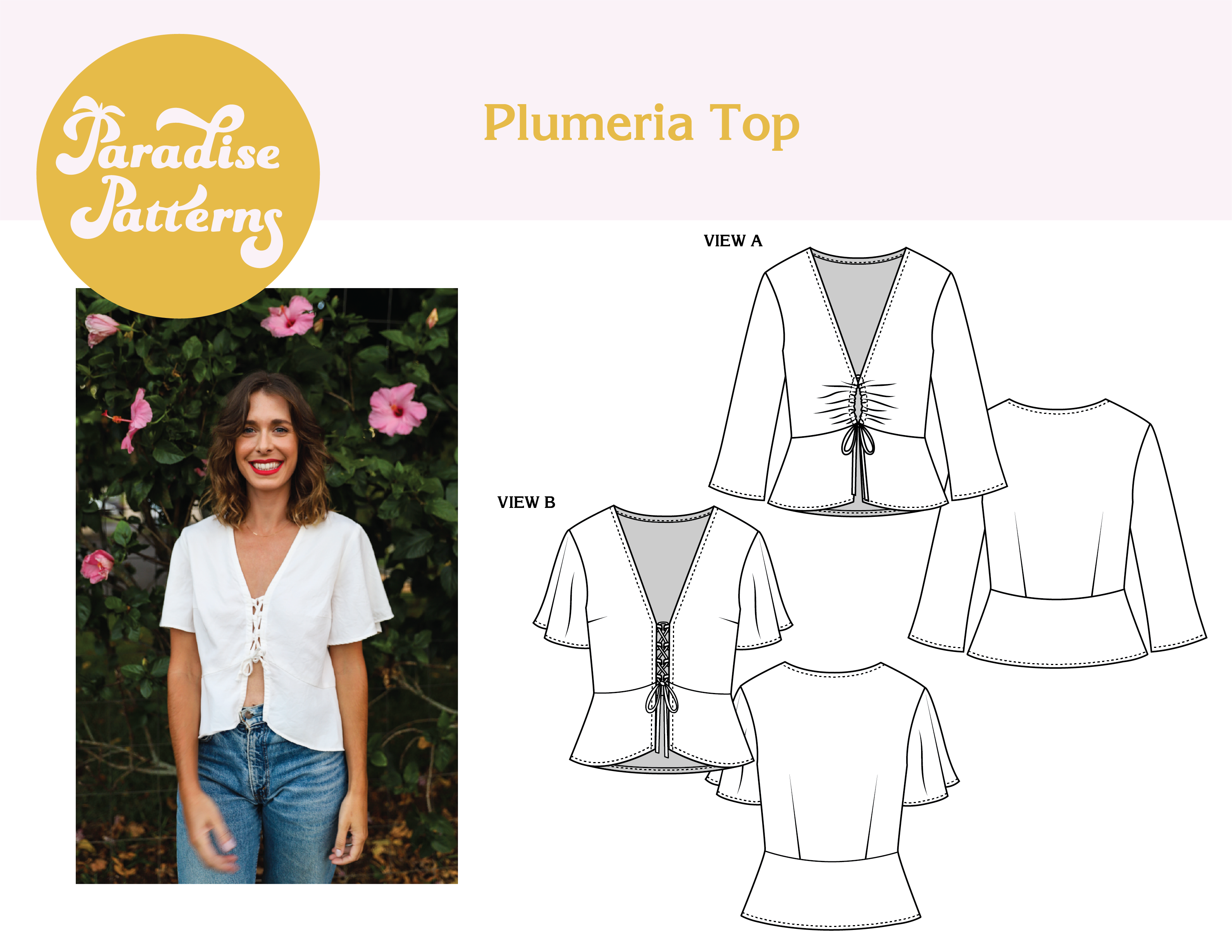 Paradise Patterns Plumeria Top - PDF Pattern