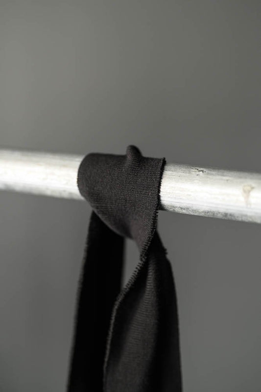 Black Cotton Rib (1 Metre Cut)