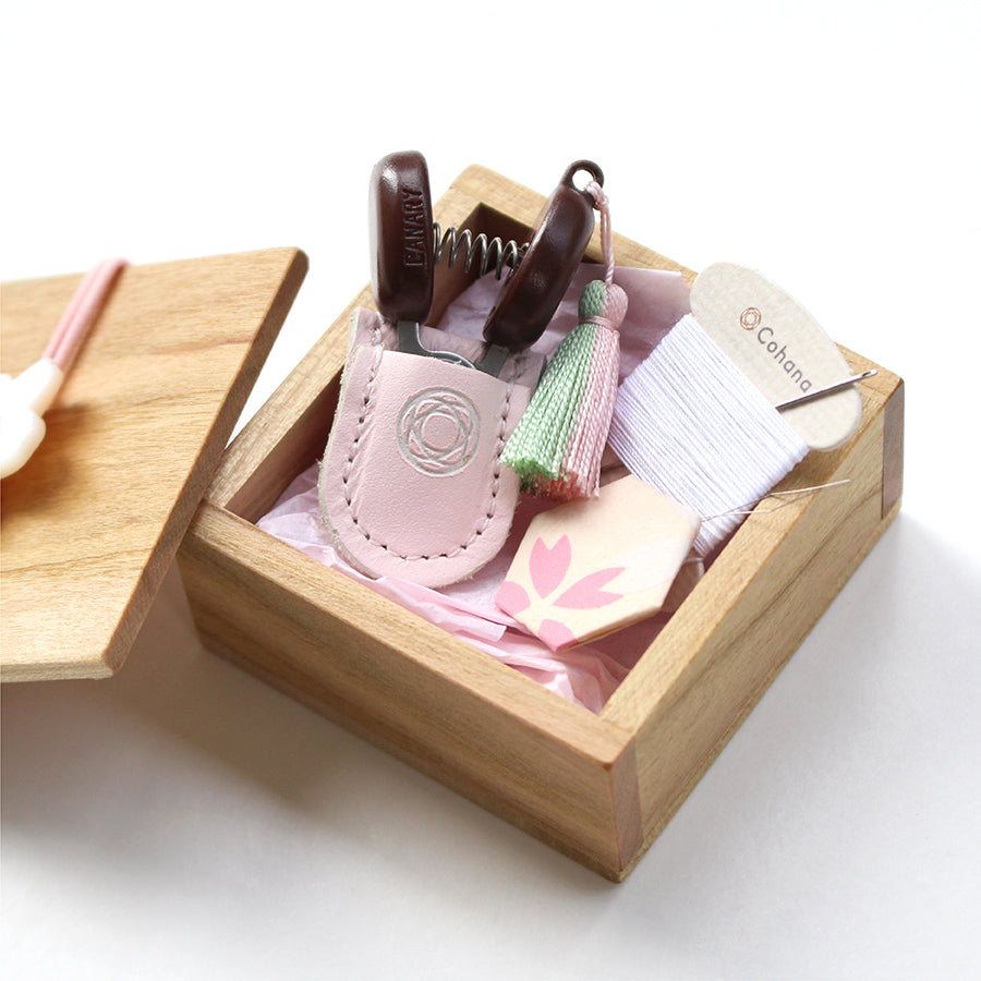 Cohana Mini Sewing Set in Wooden Box - SAKURA Special Edition