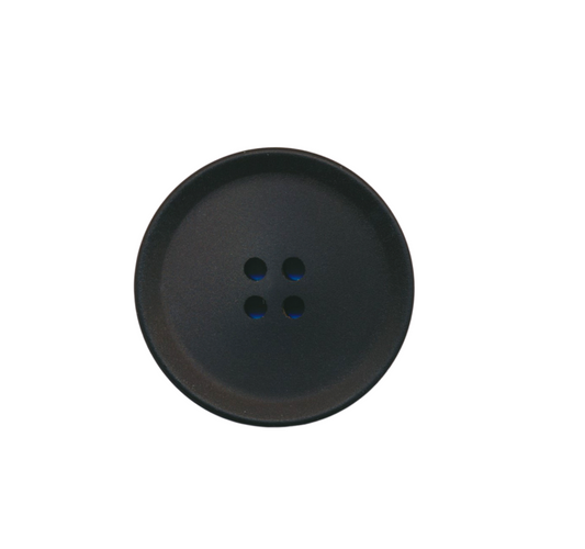 Biodegradable Button - Black Semi-Matte - 23mm (15/16")