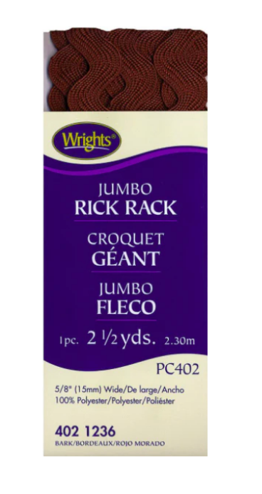 Jumbo Rick Rack - 2.28M Package (Multiple Colours)