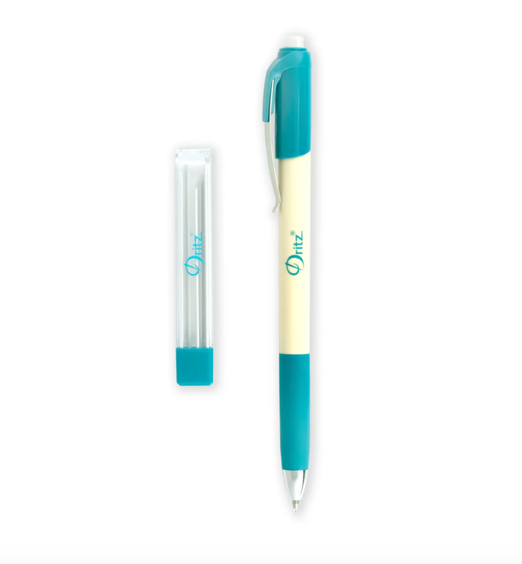 Mechanical Fabric Pencil Set, 0.9mm, White