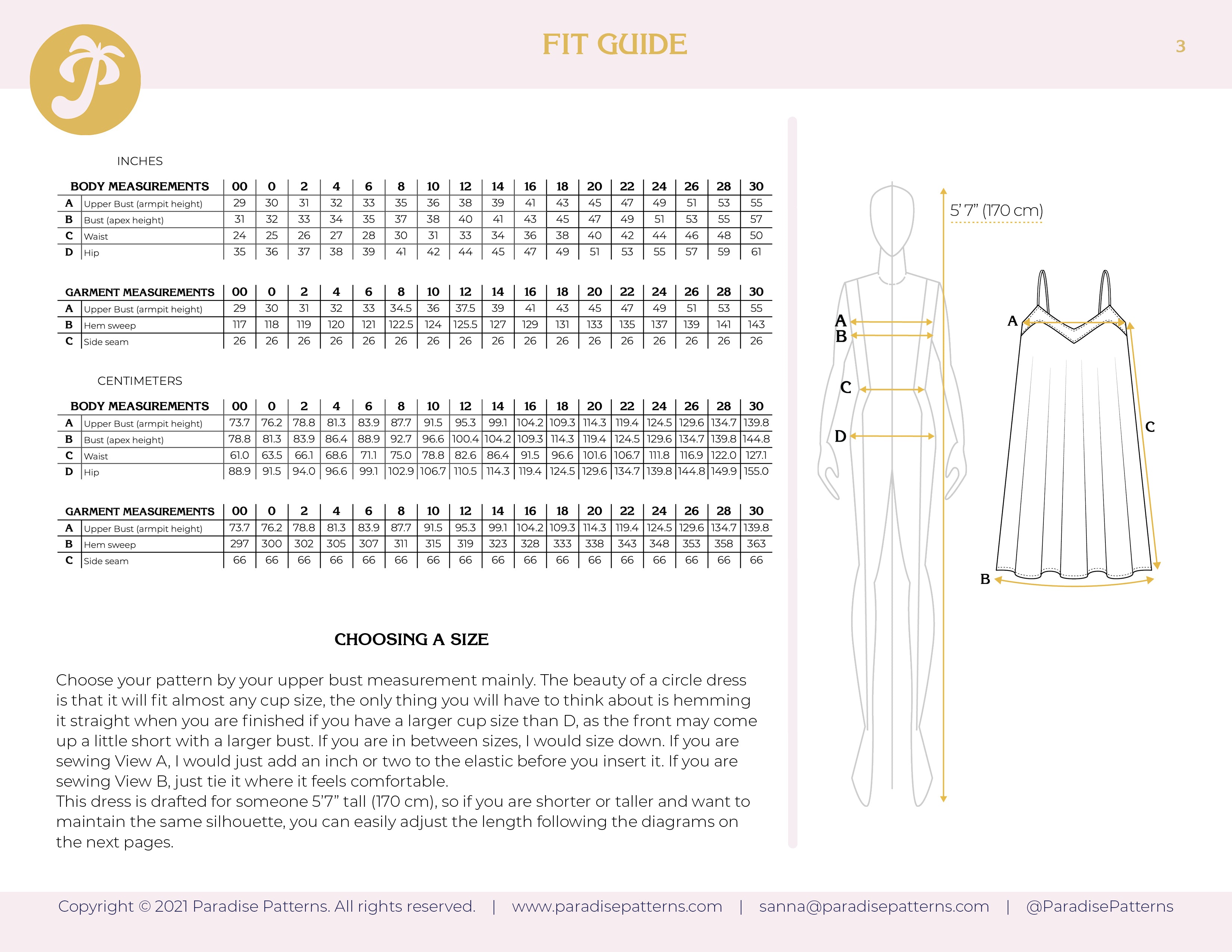 Paradise Patterns Smultron Dress - PDF Pattern