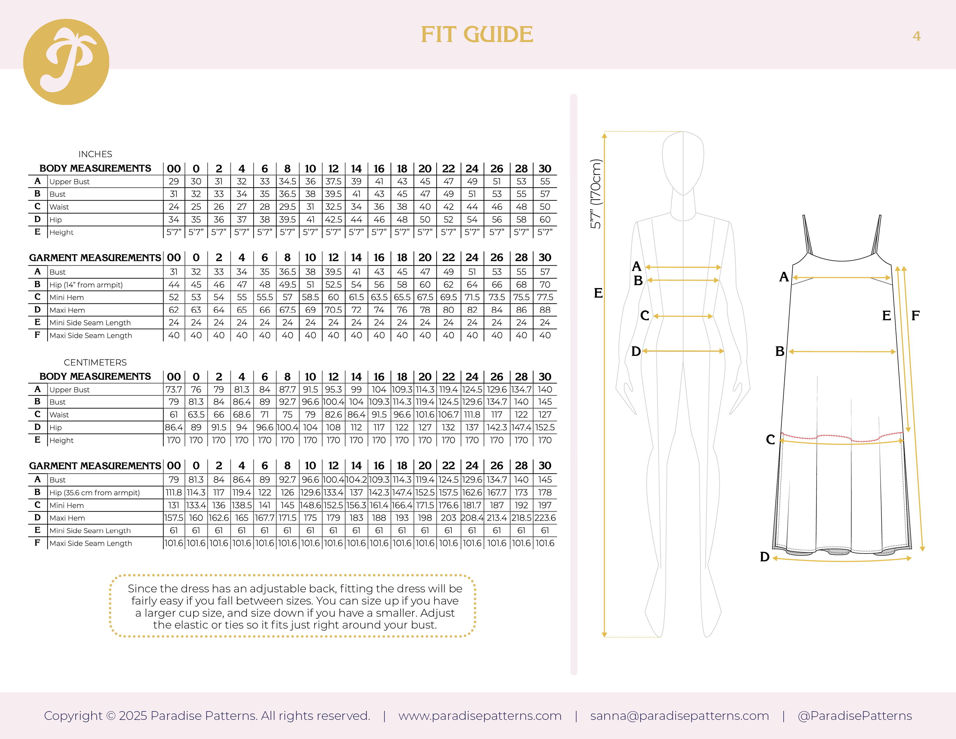 Paradise Patterns Solig Dress - PDF Pattern