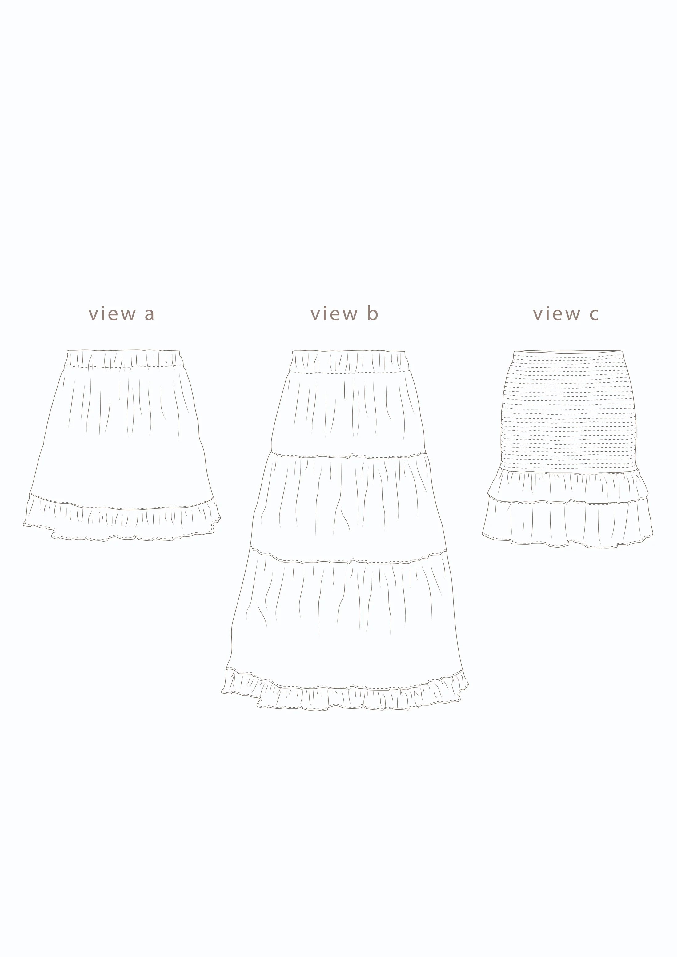 Common Stitch Fawn Skirt Set (Paper Pattern)