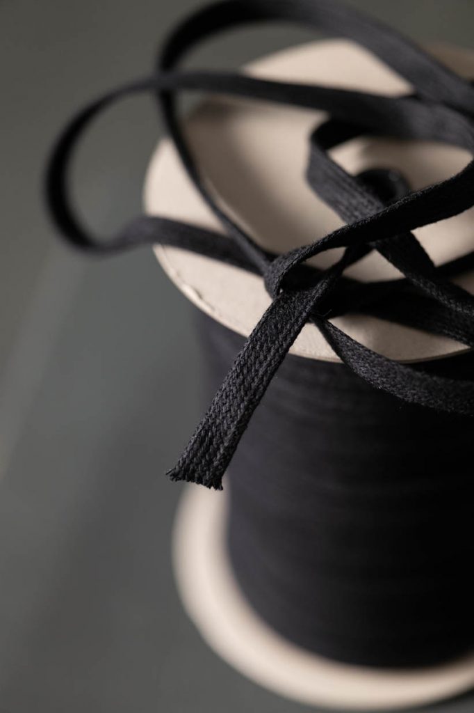 Merchant and Mills Recycled Cotton Drawstring - Black (per 1/2 M)