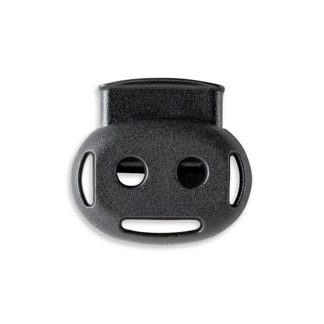YKK Double Hole Cord Lock - 1/8" - Black