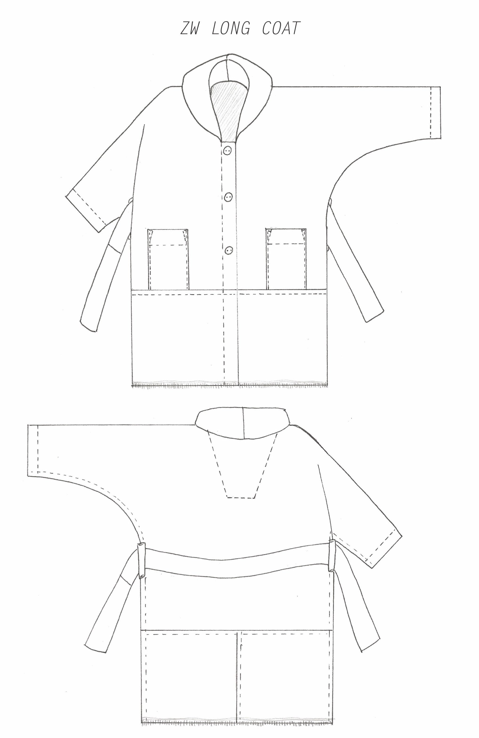 Birgitta Helmersson Zero Waste Coat - PDF Pattern