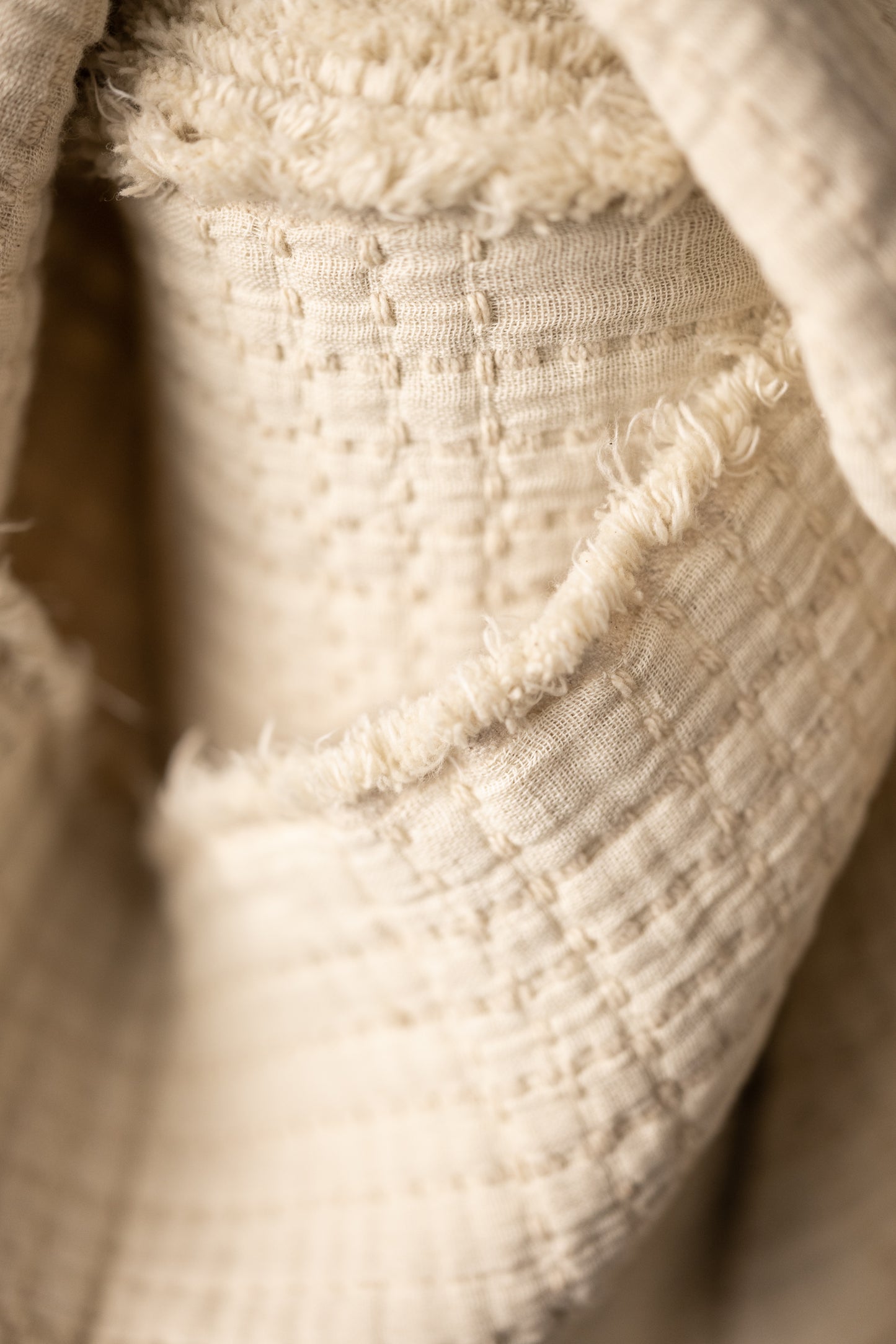 Merchant and Mills Soft Stitch Ecru Jacquard (per 1/2 metre)