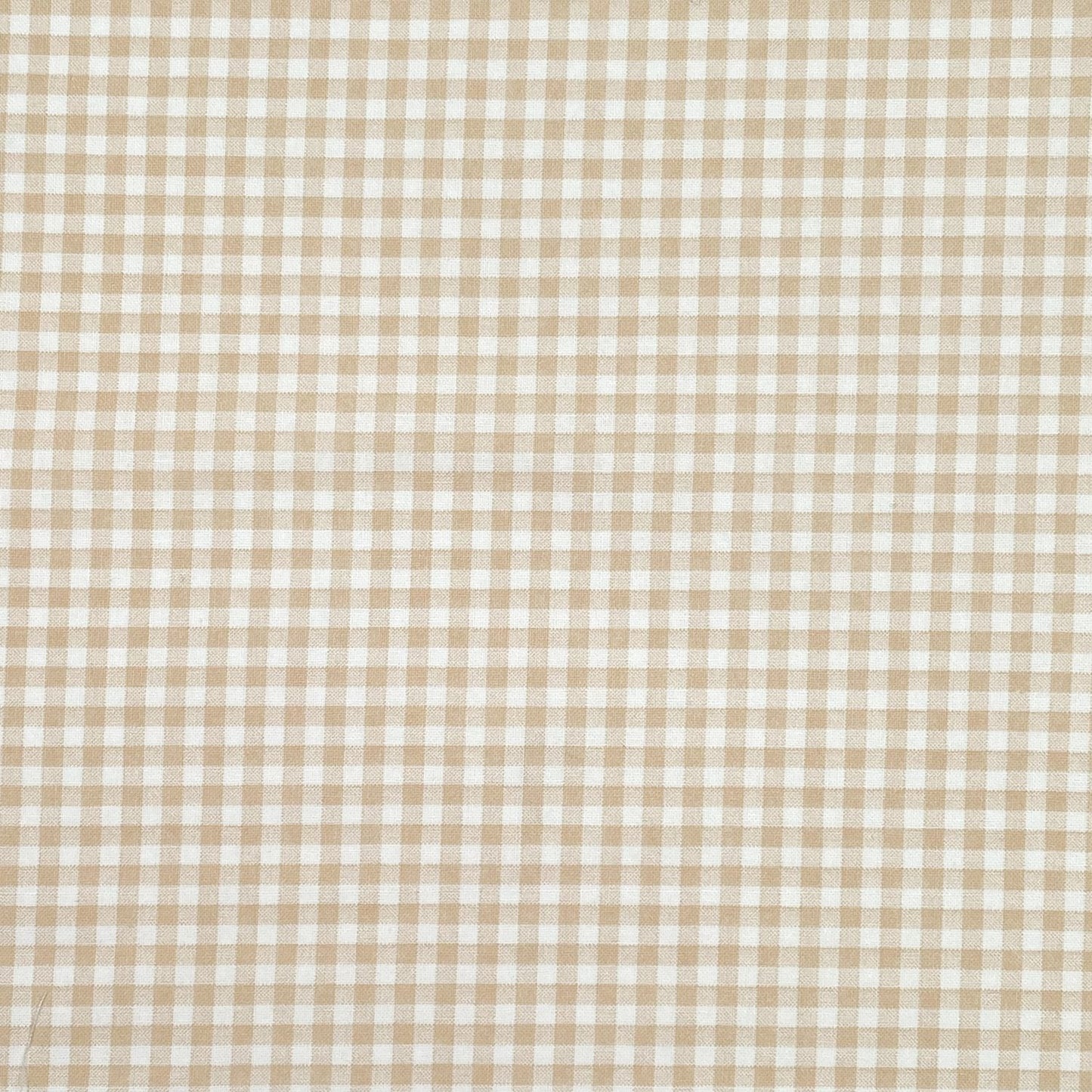 Remnant - 1.1M of Oatmeal Gingham Cotton