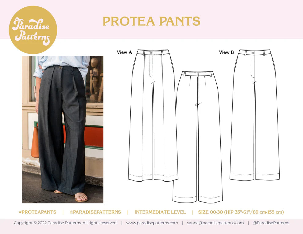 Paradise Patterns Protea Pants - PDF Pattern