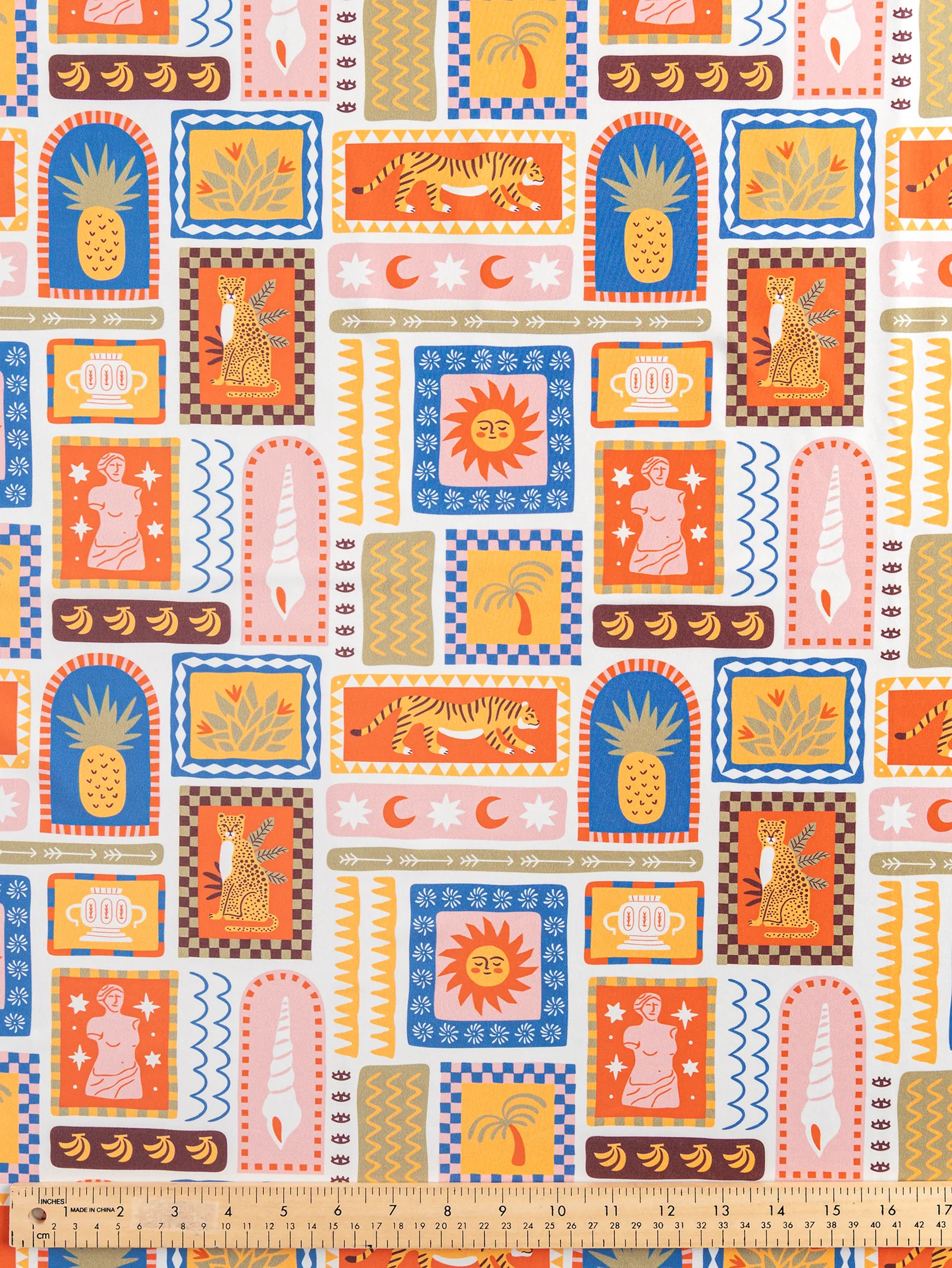 Summer Adventure Print Recycled Swim Performance Knit (Per 1/2M)