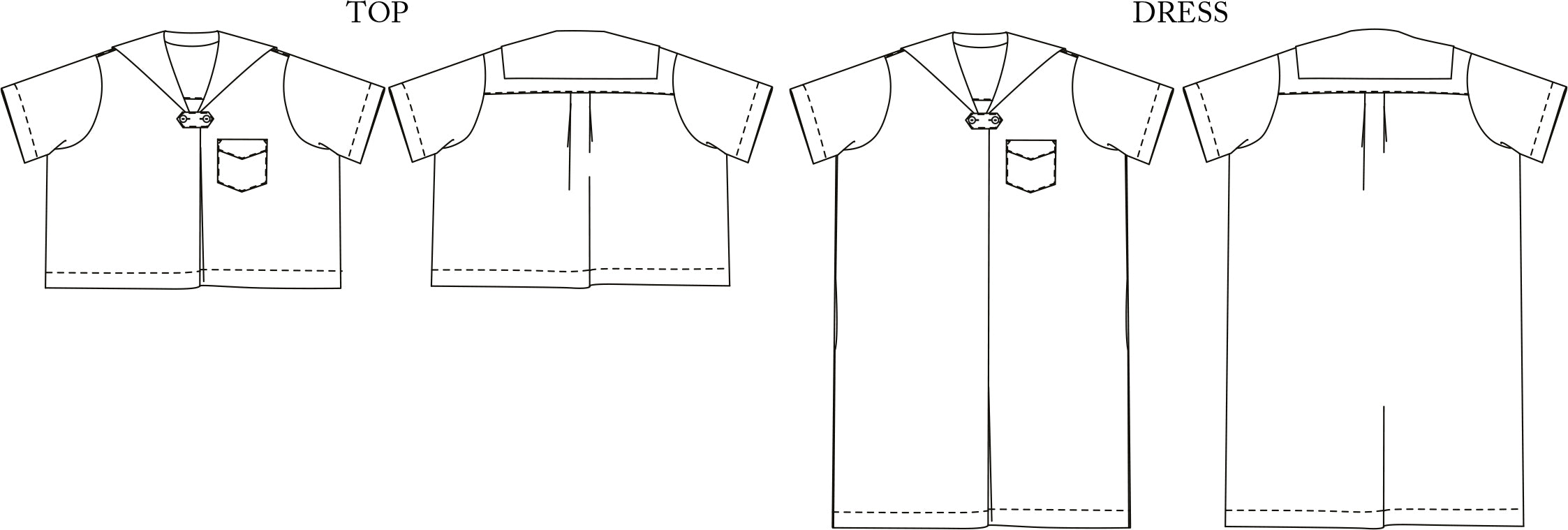 Merchant and Mills Mary White Top + Dress - PDF Pattern
