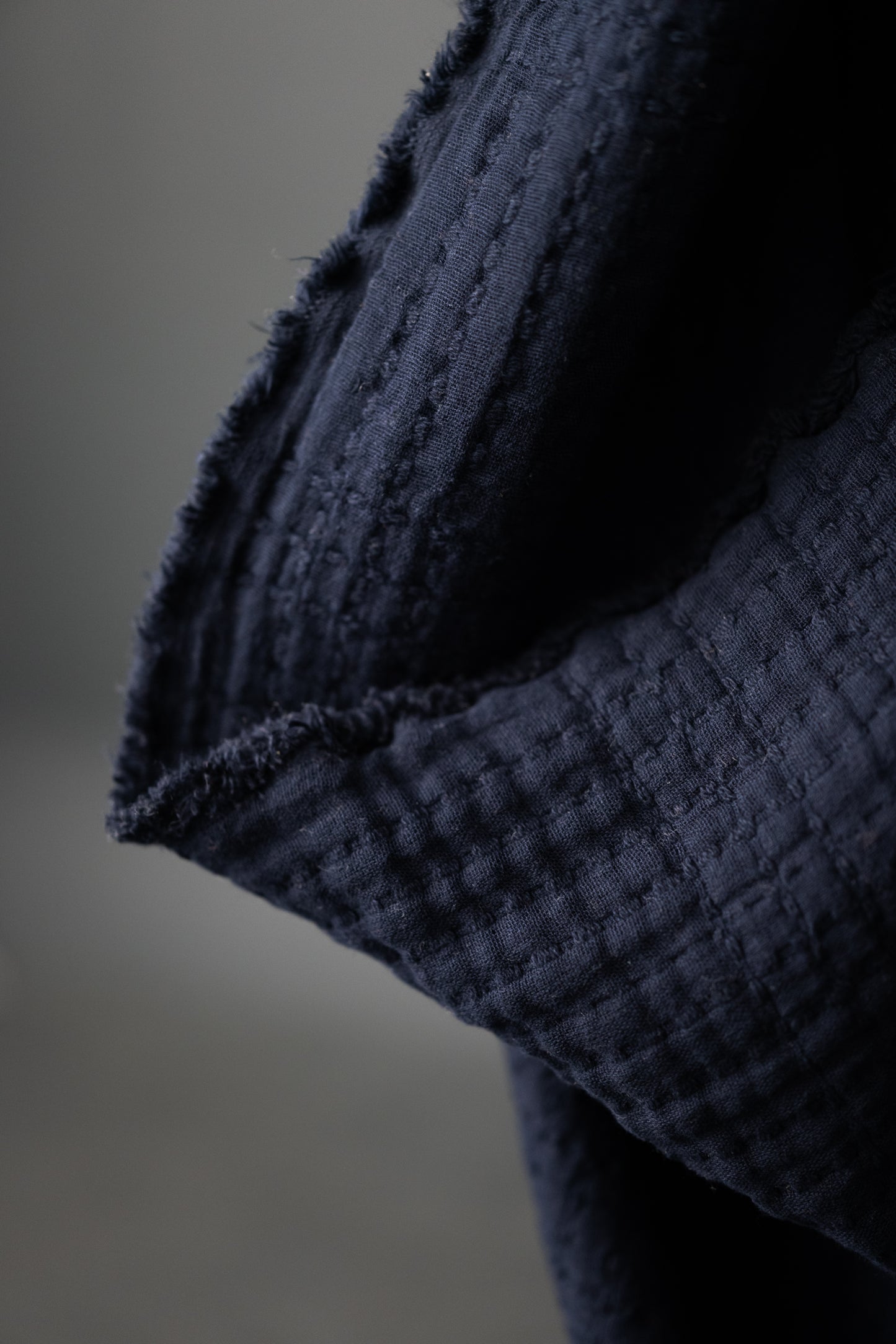 Merchant and Mills Soft Stitch Navy Jacquard (per 1/2 metre)