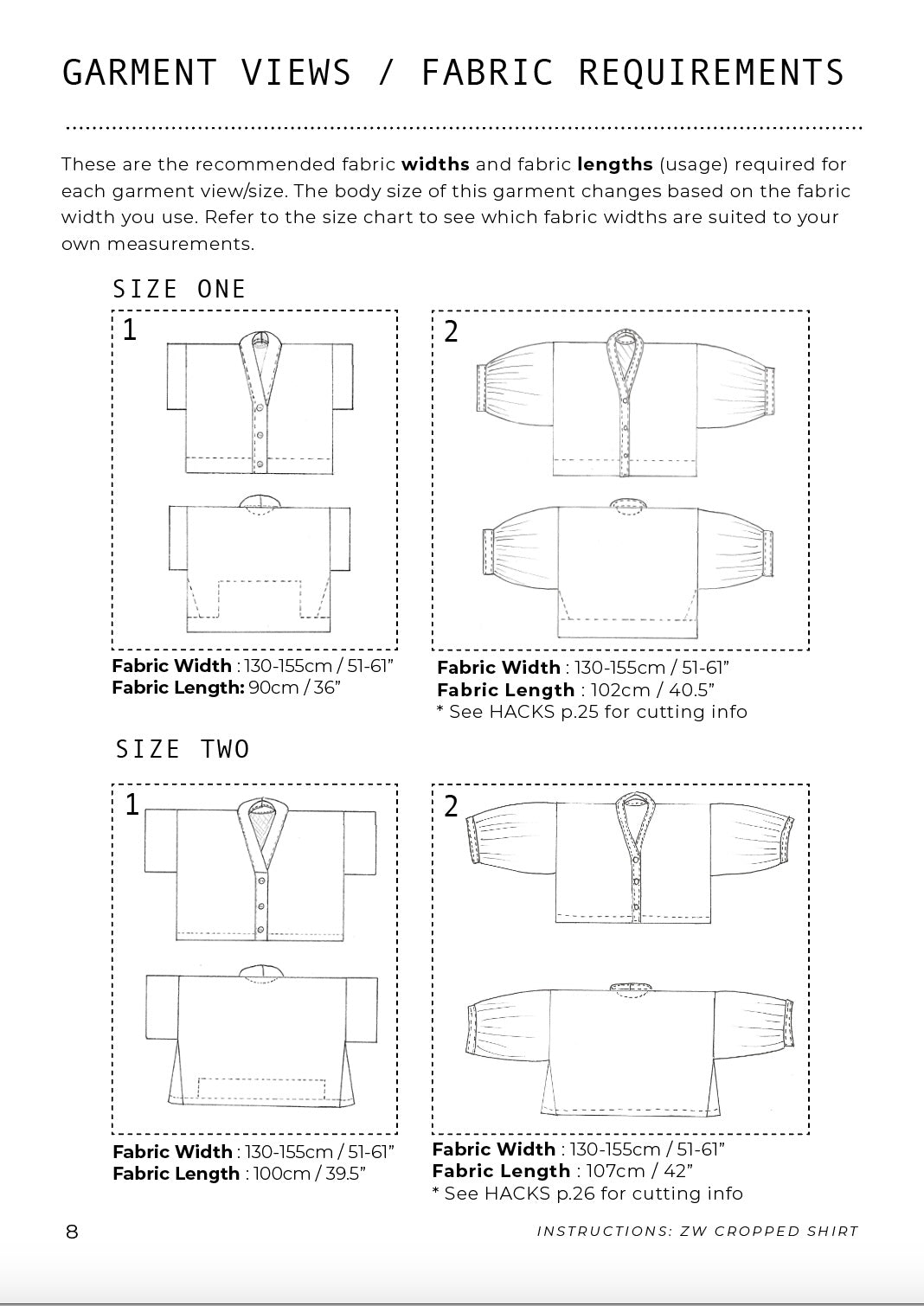 Birgitta Helmersson Zero Waste Cropped Shirt - PDF Pattern